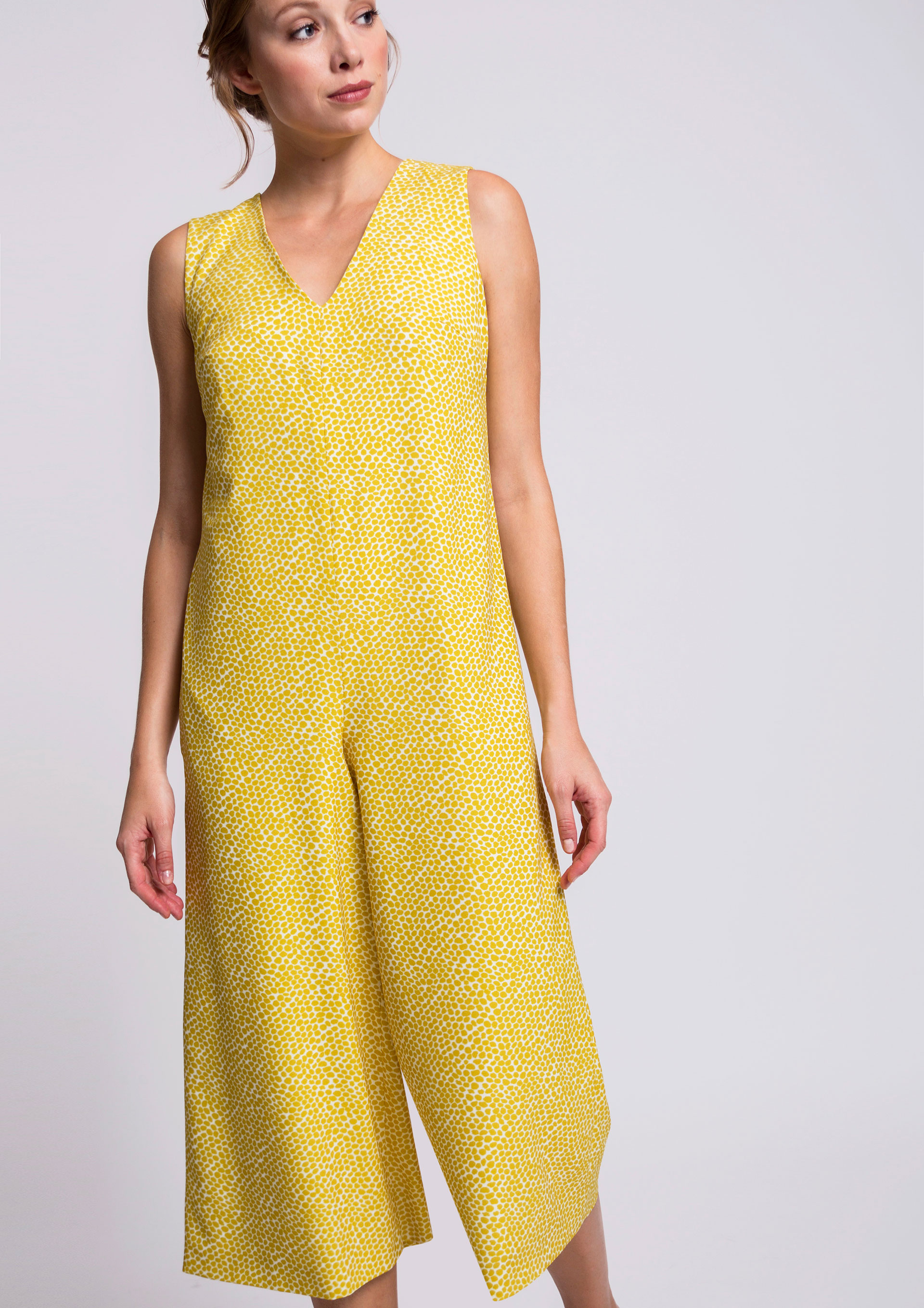 Yellow midi jumpsuit