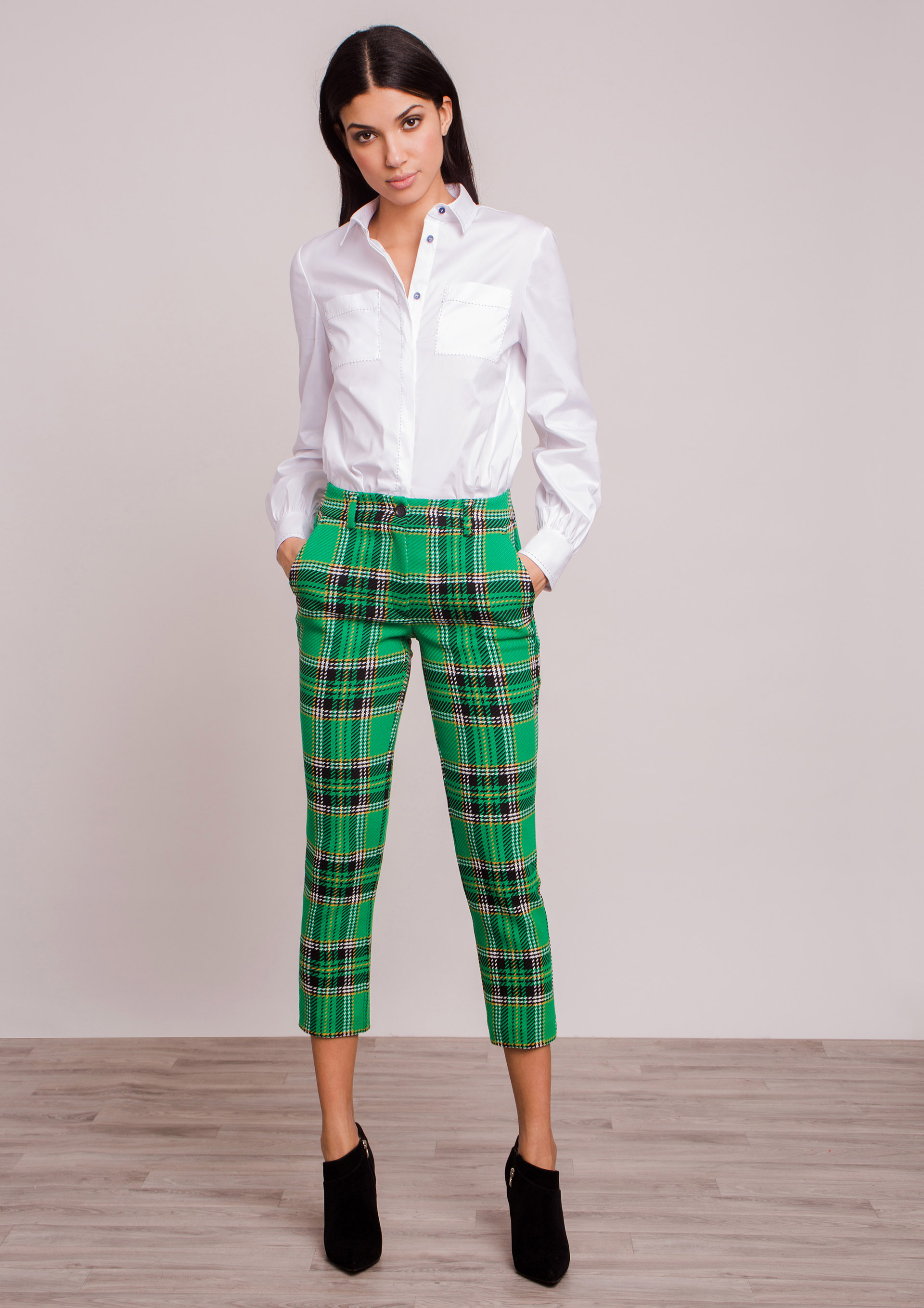 Pantalón de cuadros verde