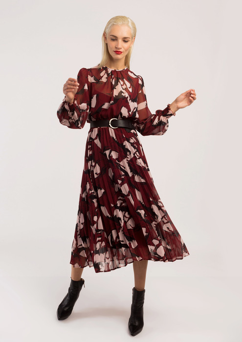 horse print midi dress