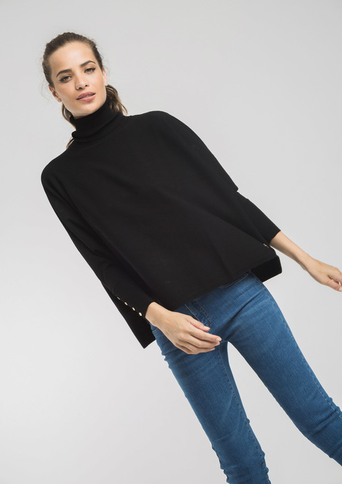 jersey negro mujer oversize
