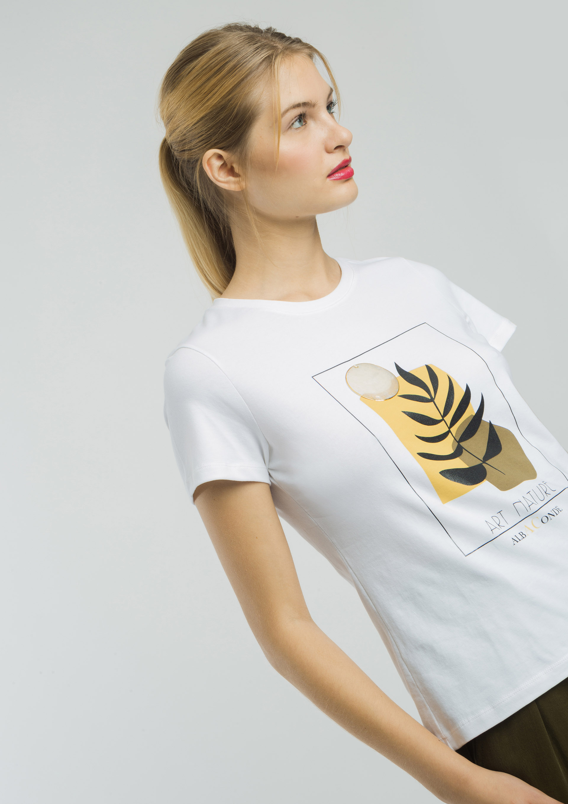 Tropical print T-shirt