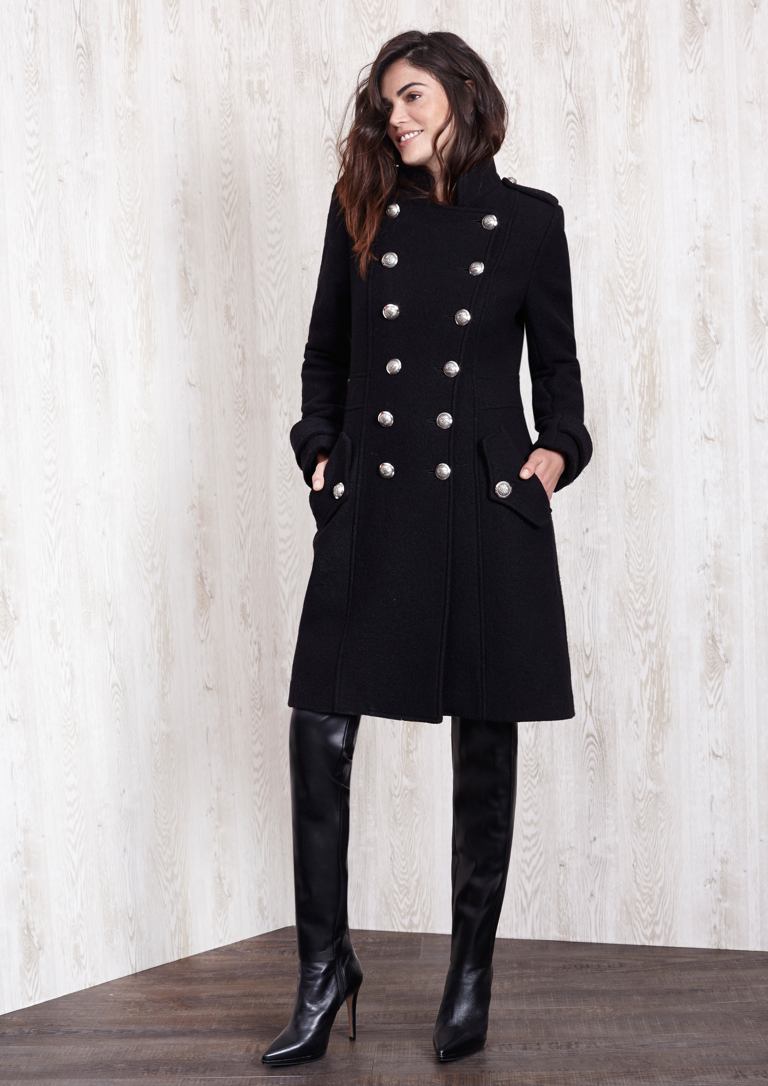 Black wool coat