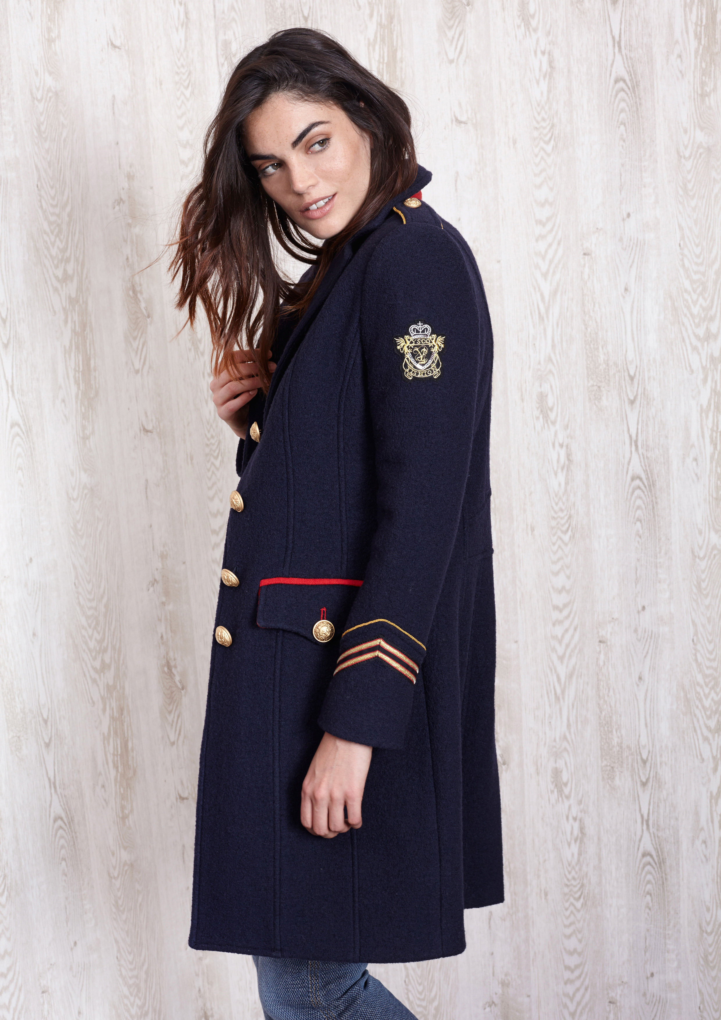 Long militarystyle coat