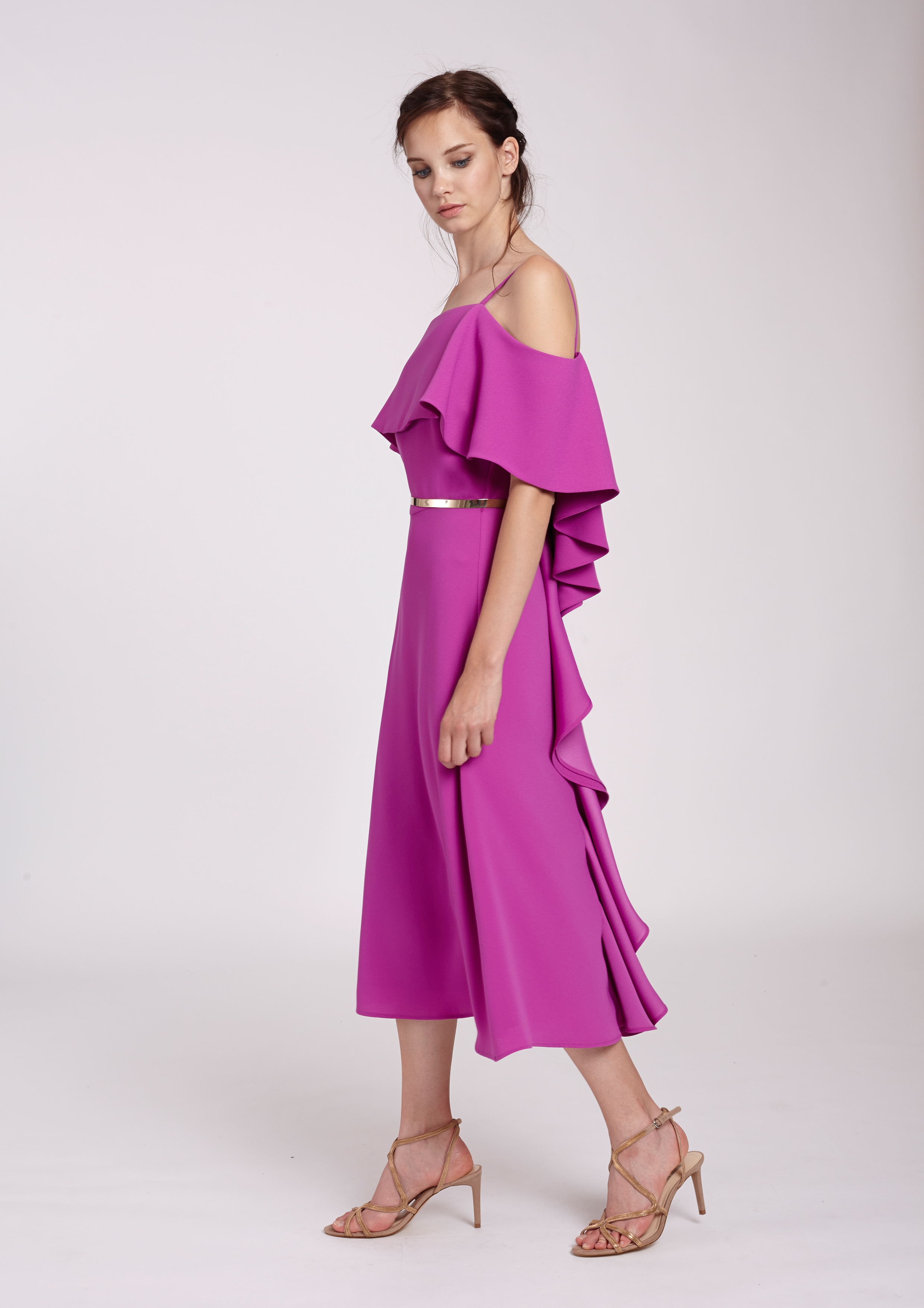 Midi purple dress