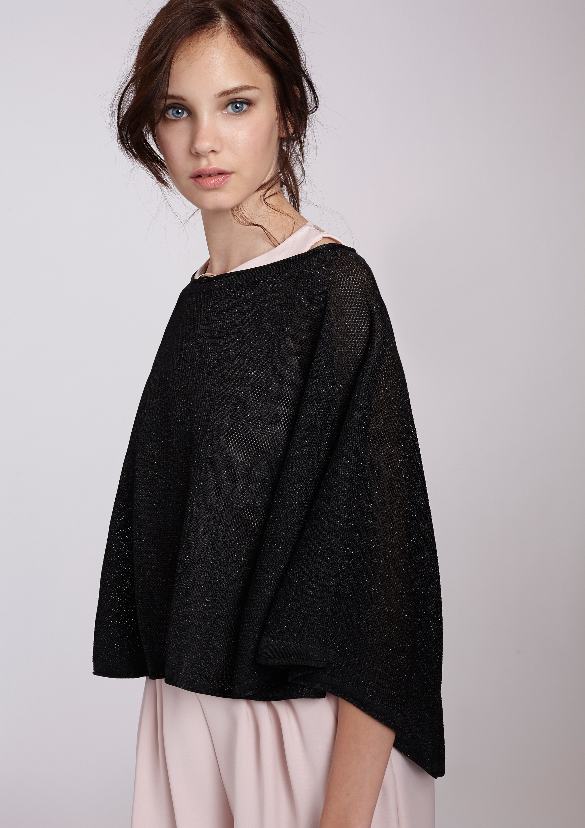 Black knit cape