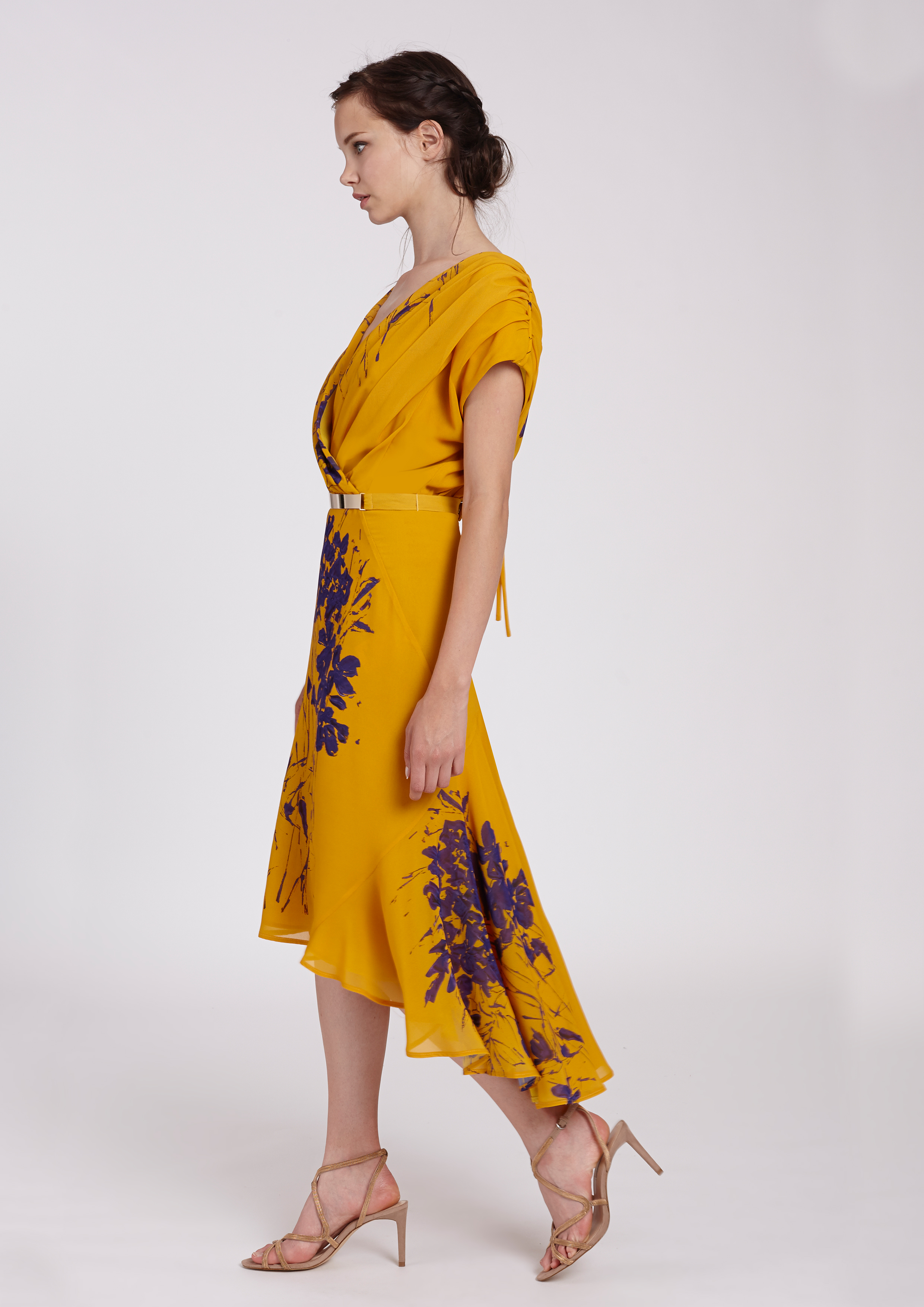 Mustard printed dress