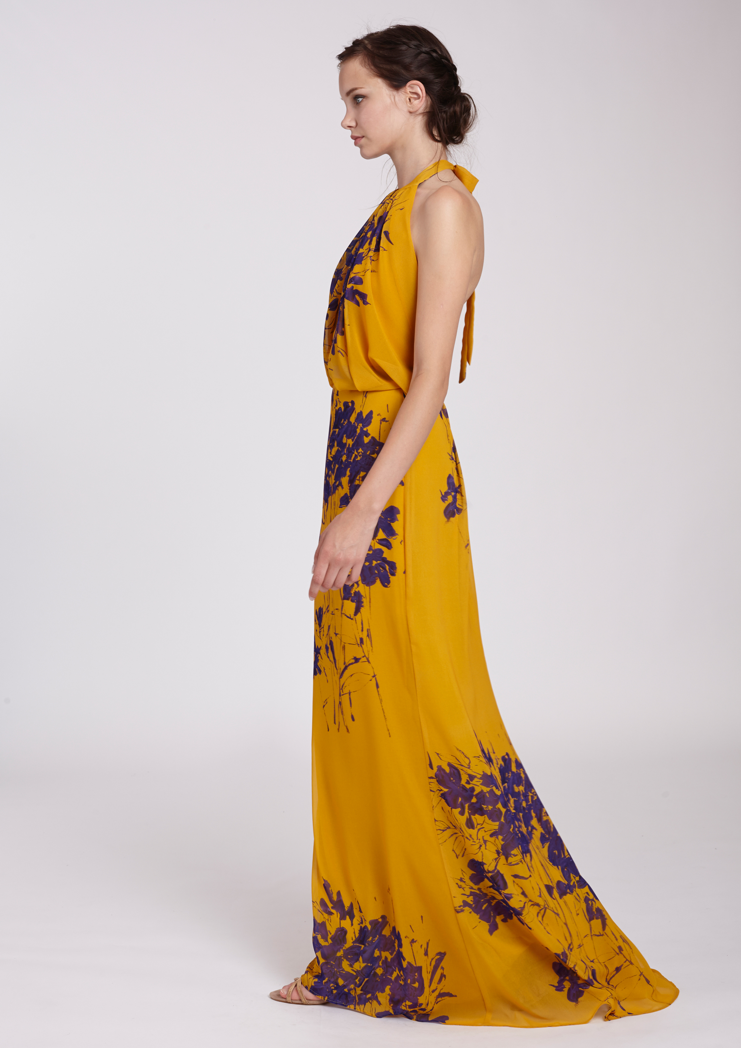 Long mustard dress
