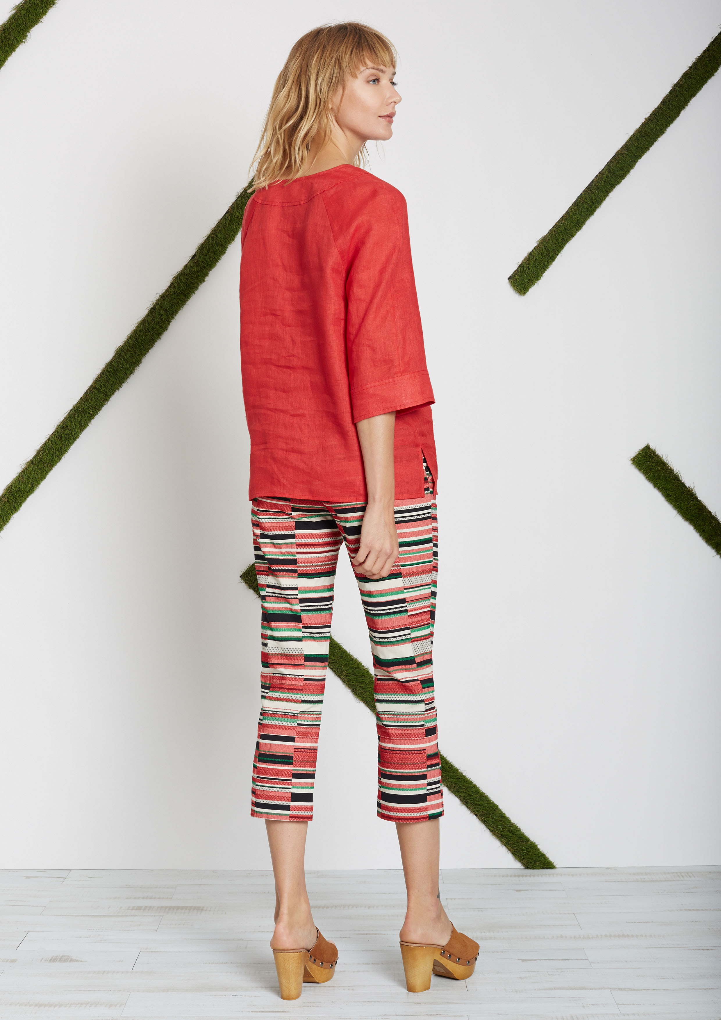ladies jacquard trouser suit