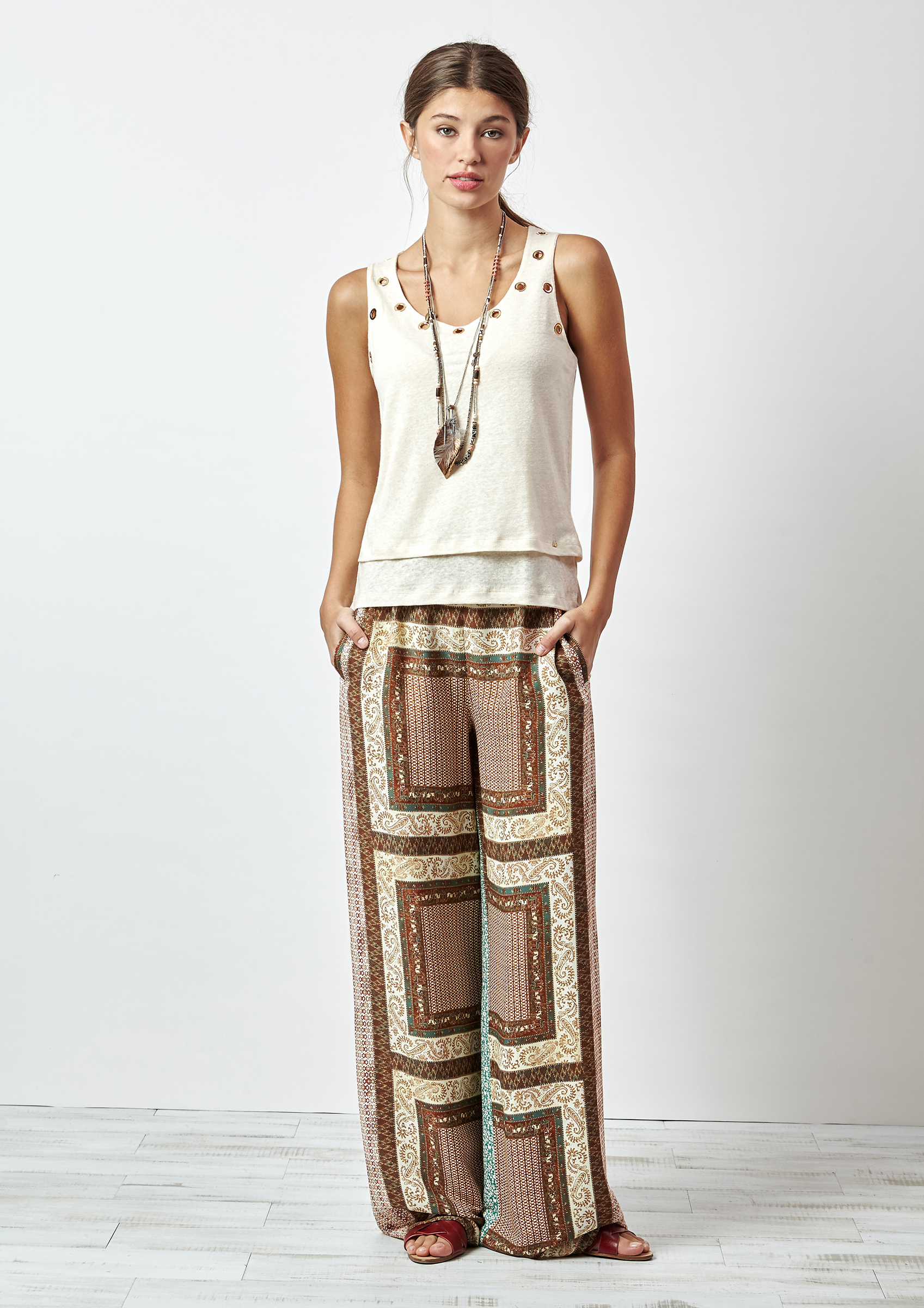 Boho print trousers