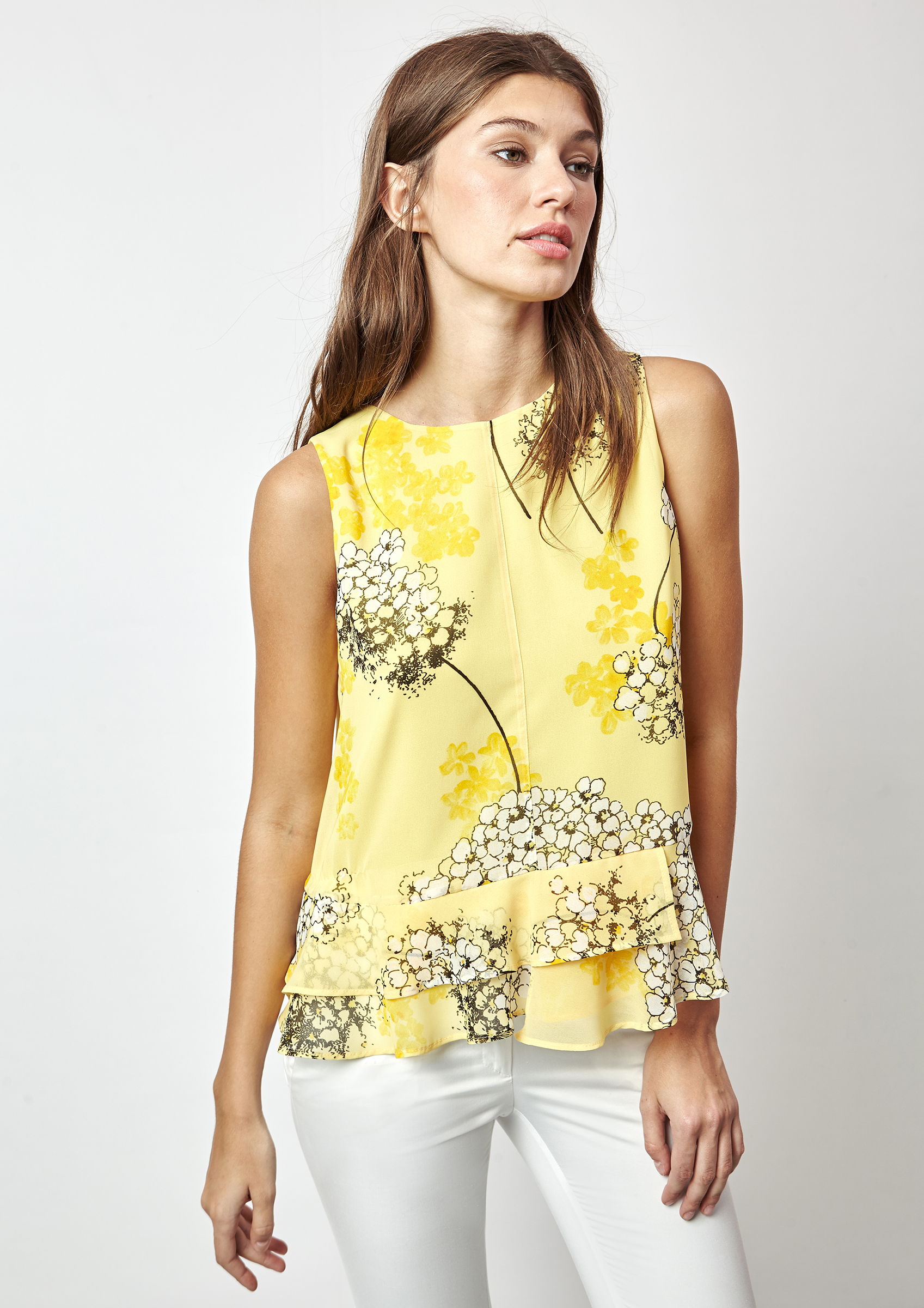 Yellow printed blouse