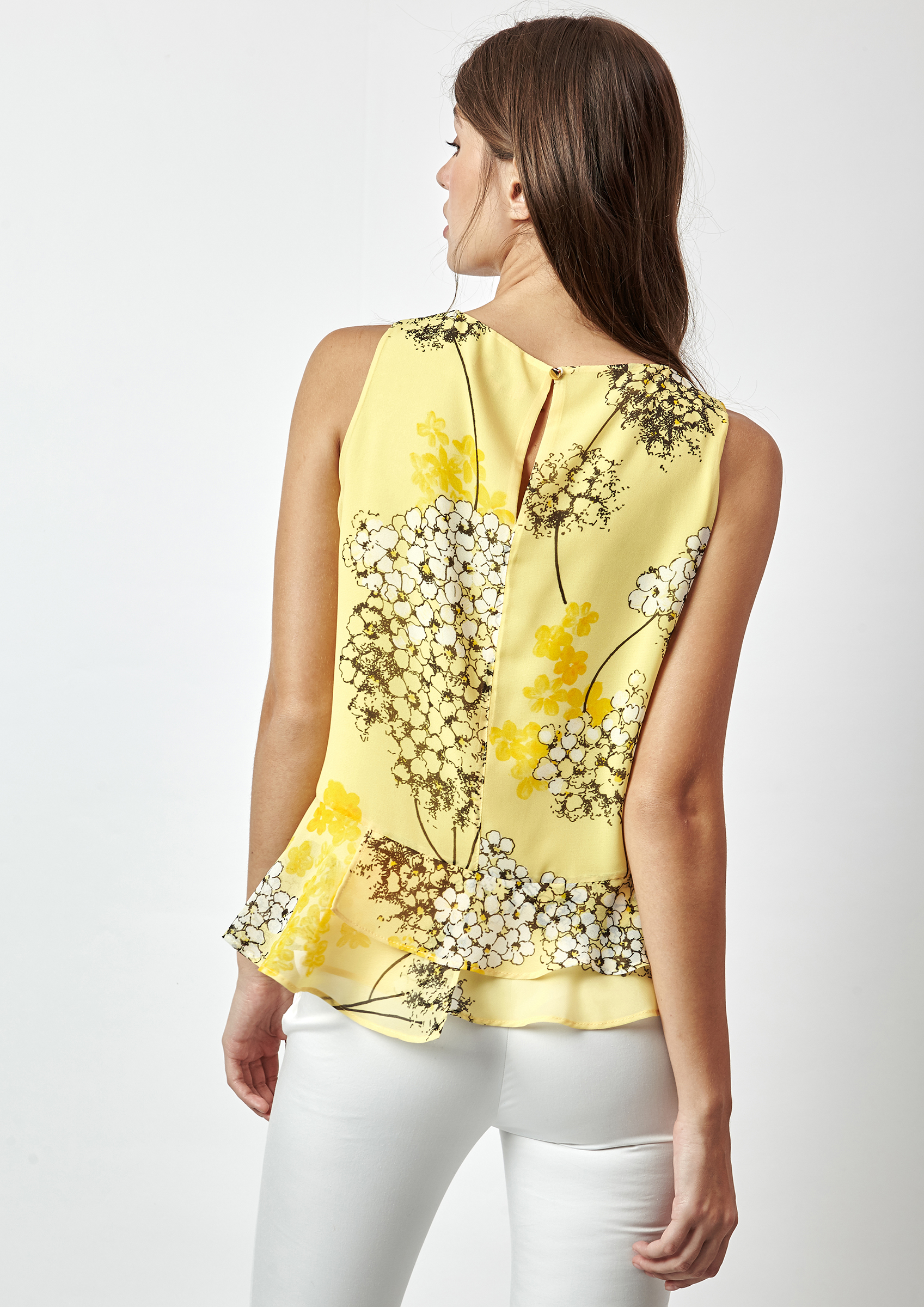 Yellow printed blouse