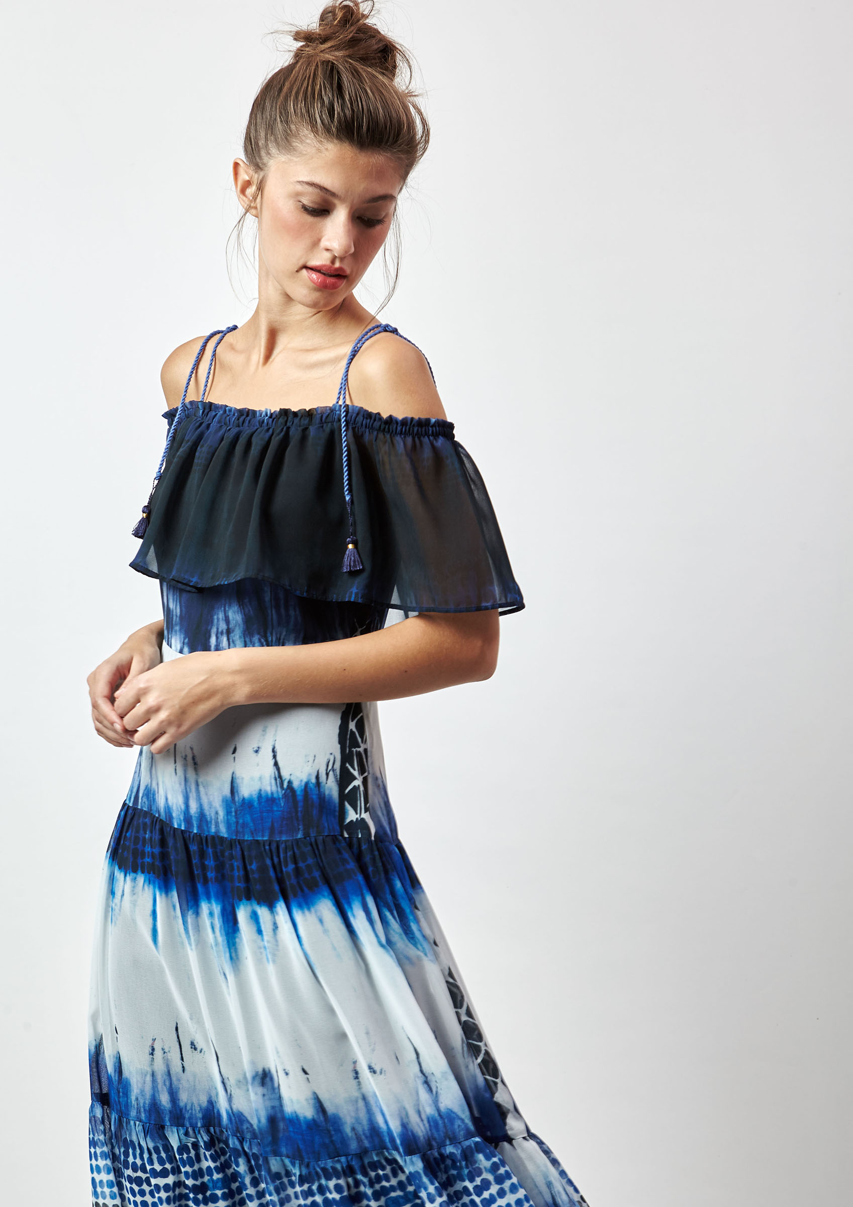 tie and dye long frocks