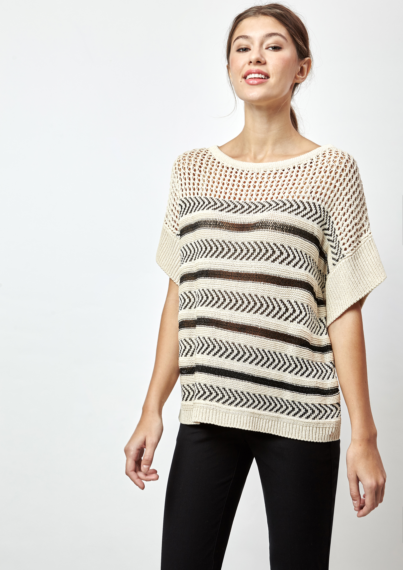 Striped knit jumper