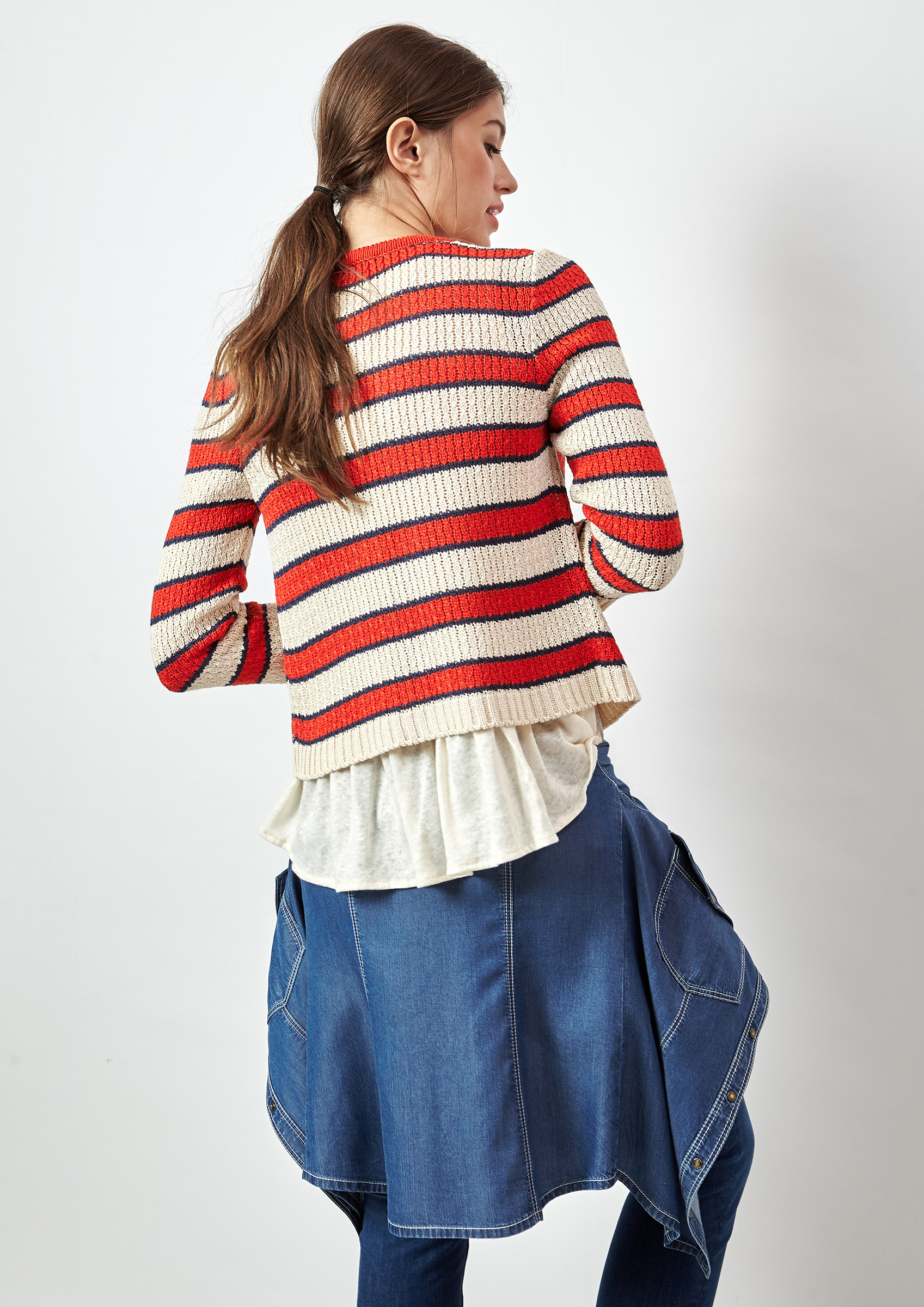 Military style knit cardigan