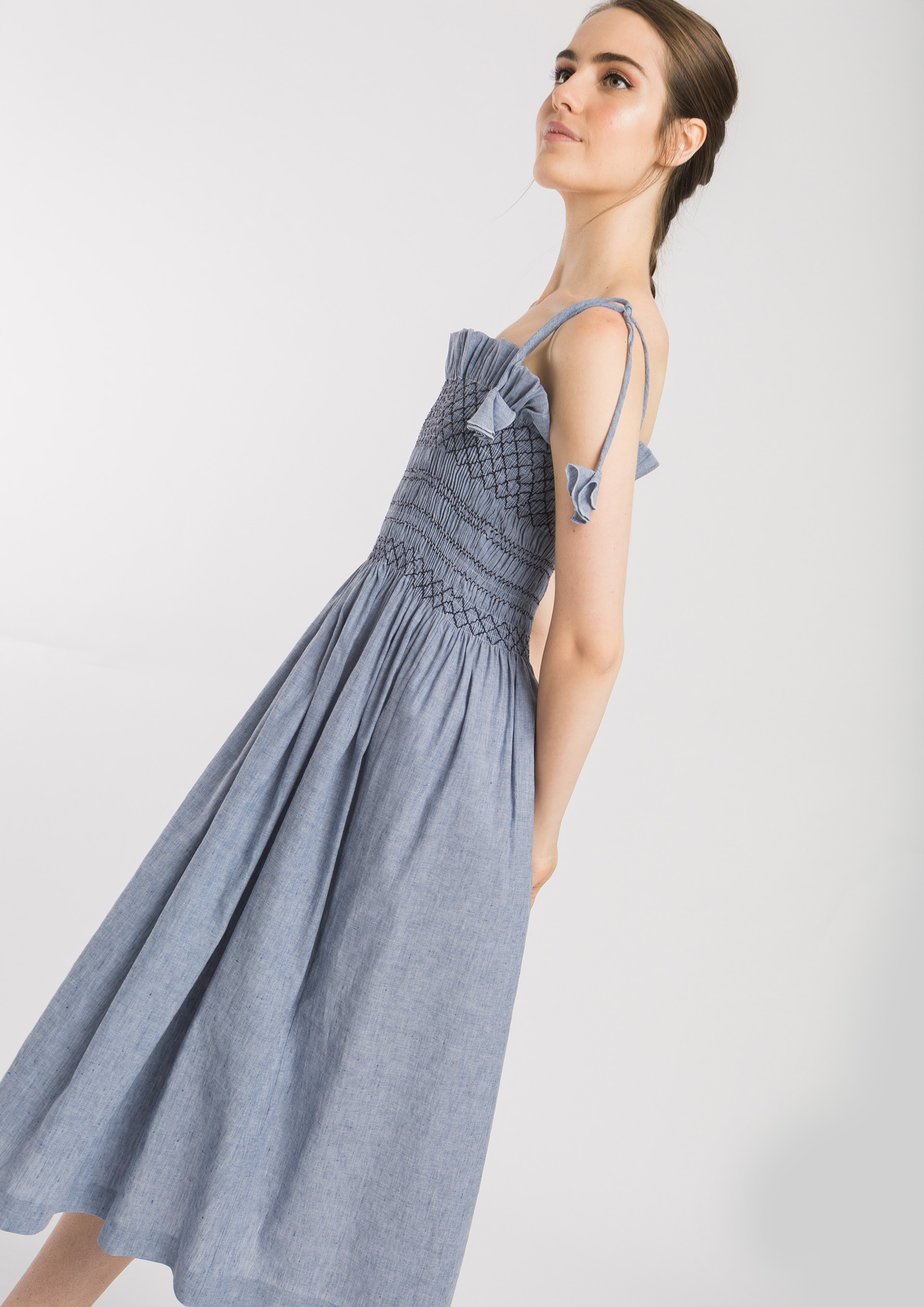 Vestido midi azul