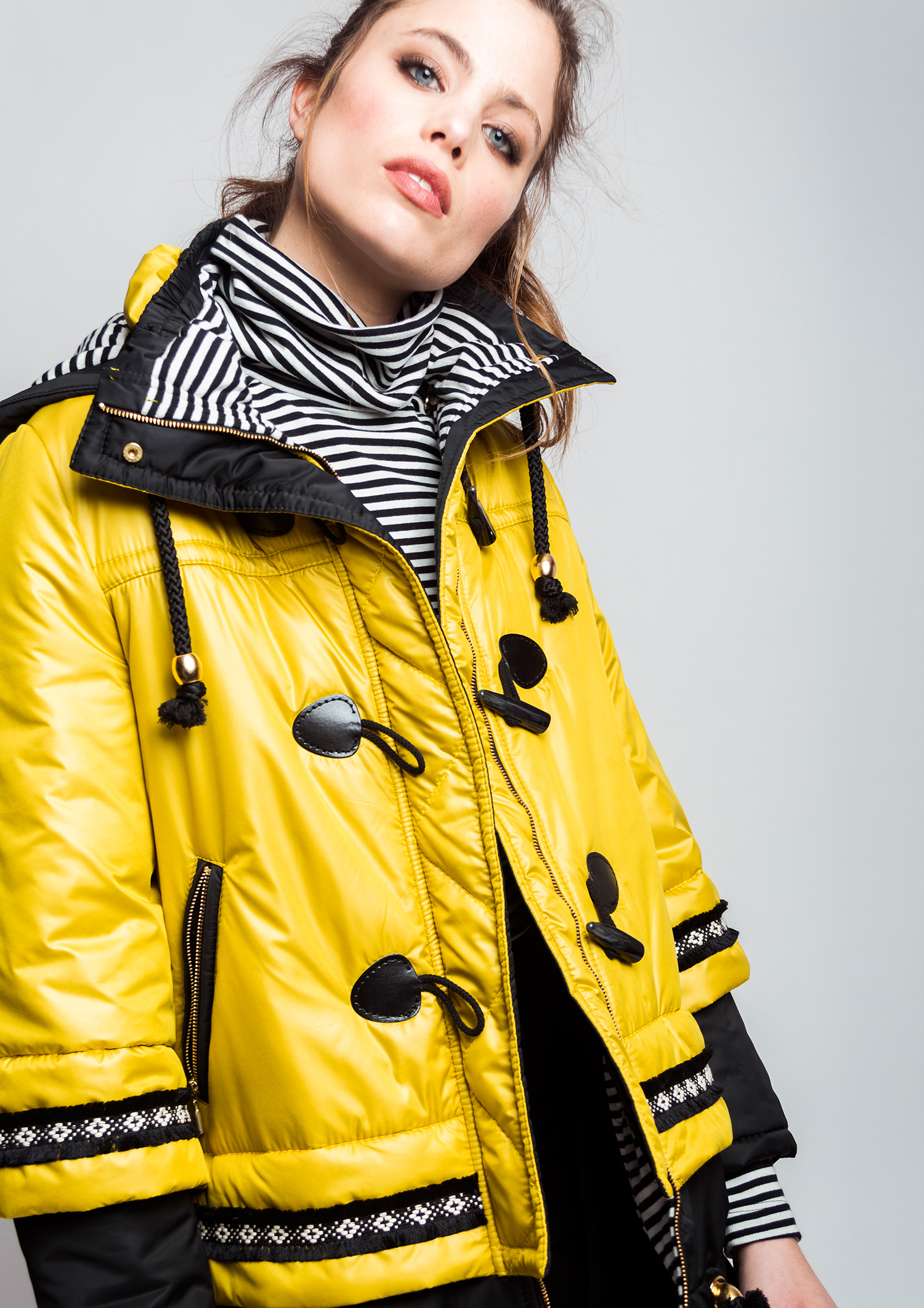 Yellow parka.