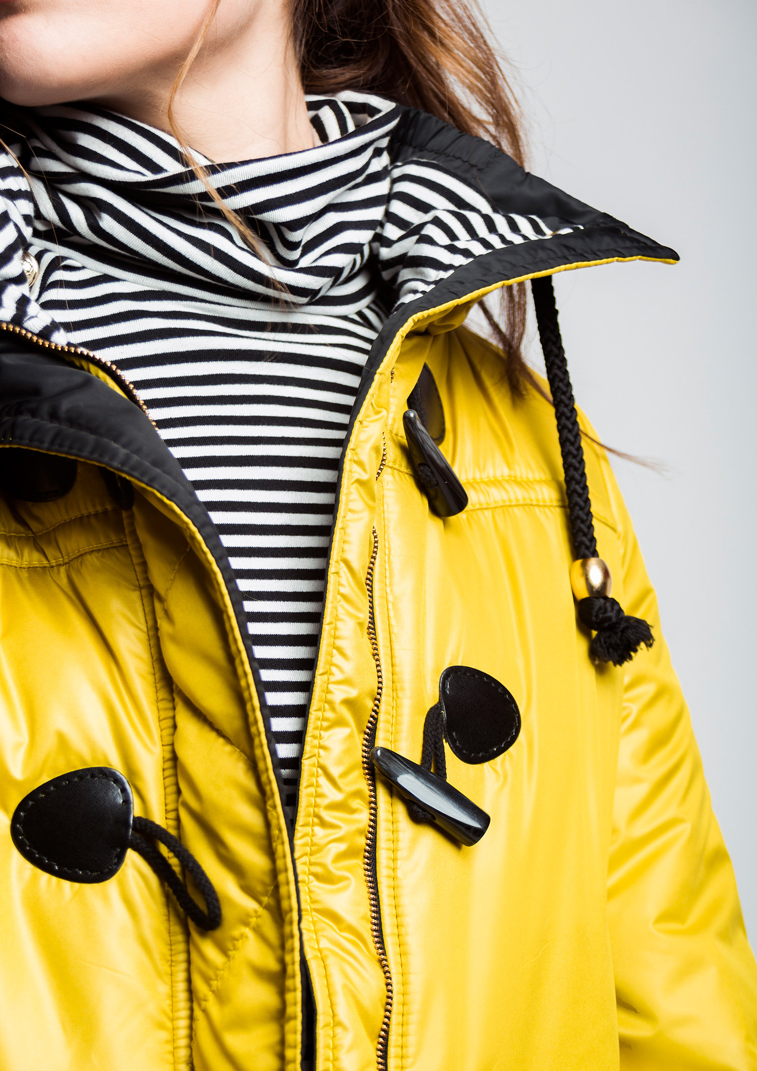 Yellow parka.