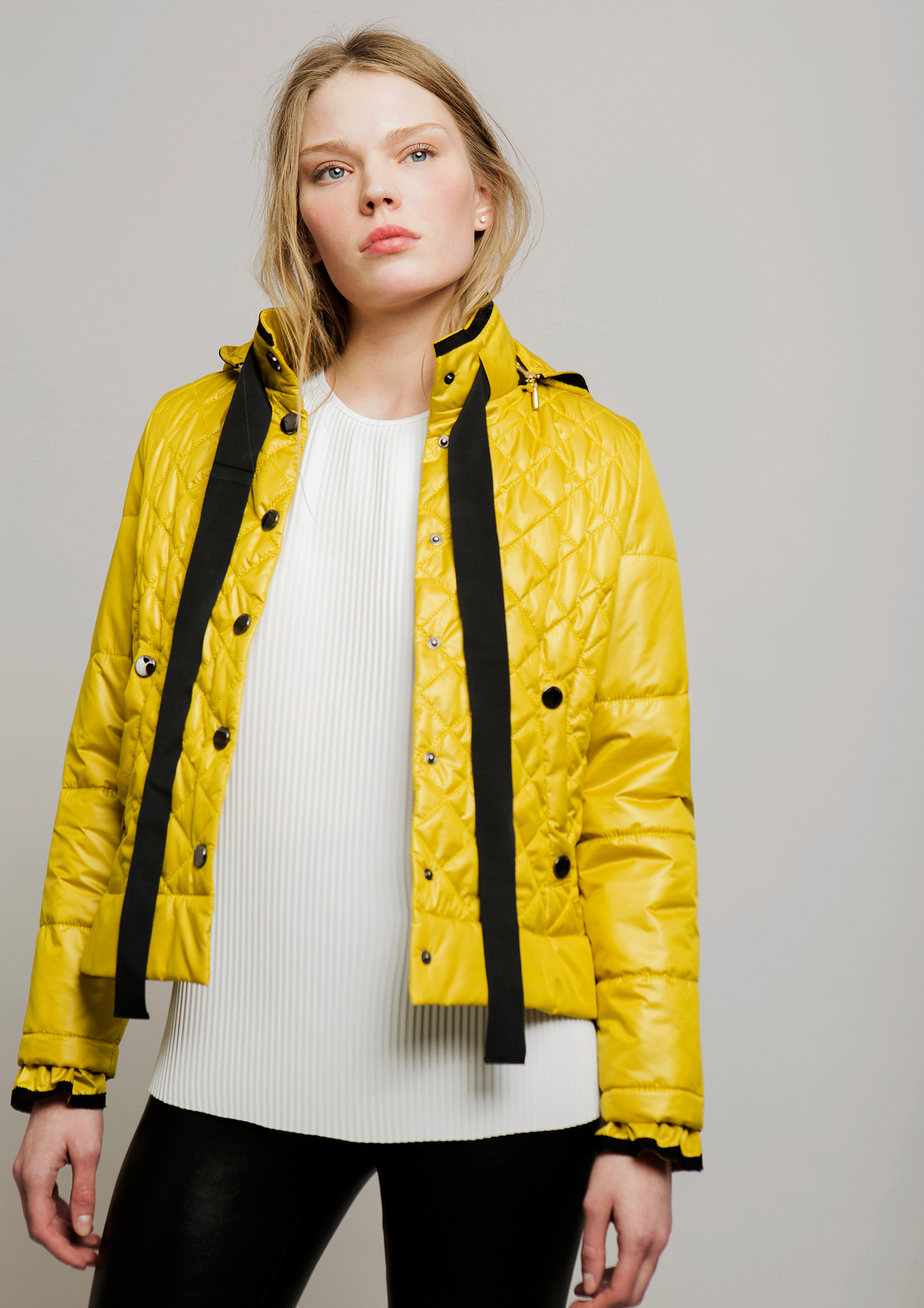 Yellow parka.