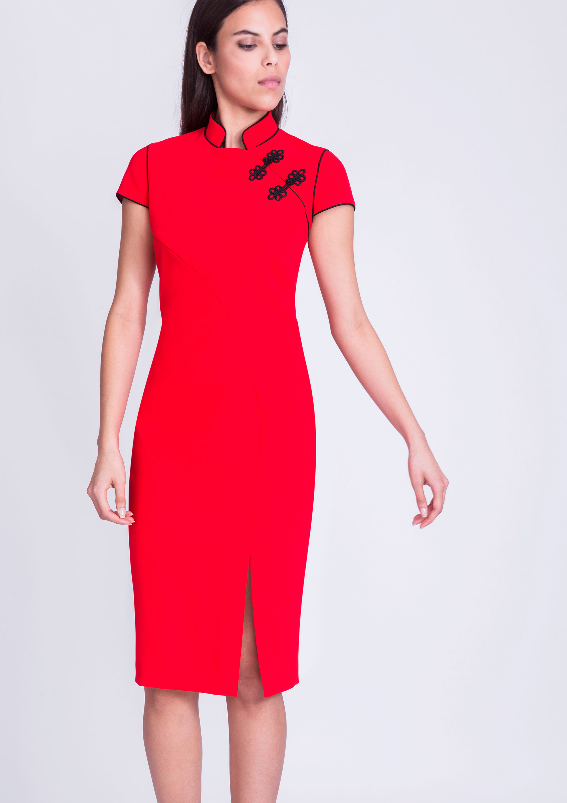 Orientalstyle dress in red