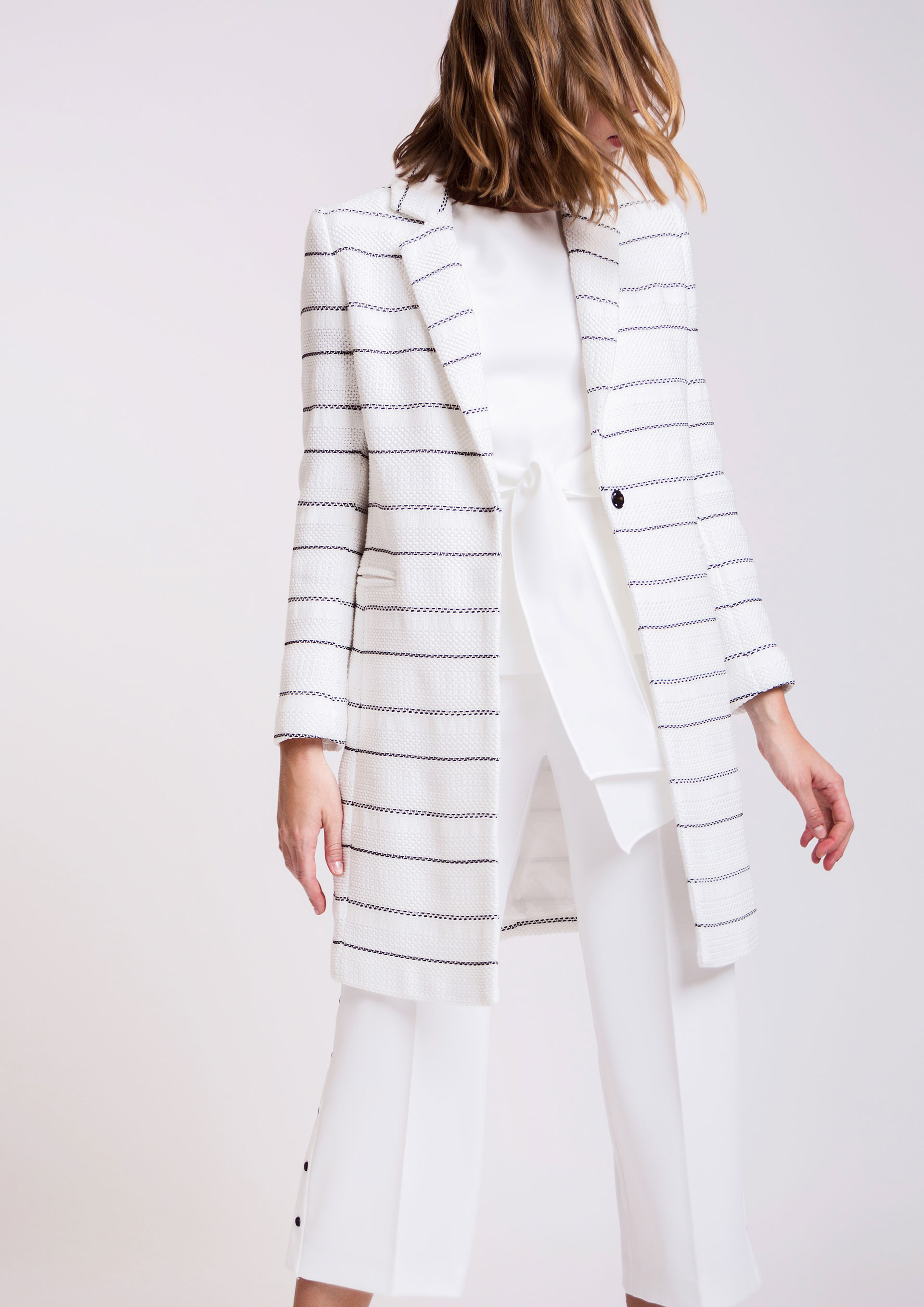Black and white striped jacket