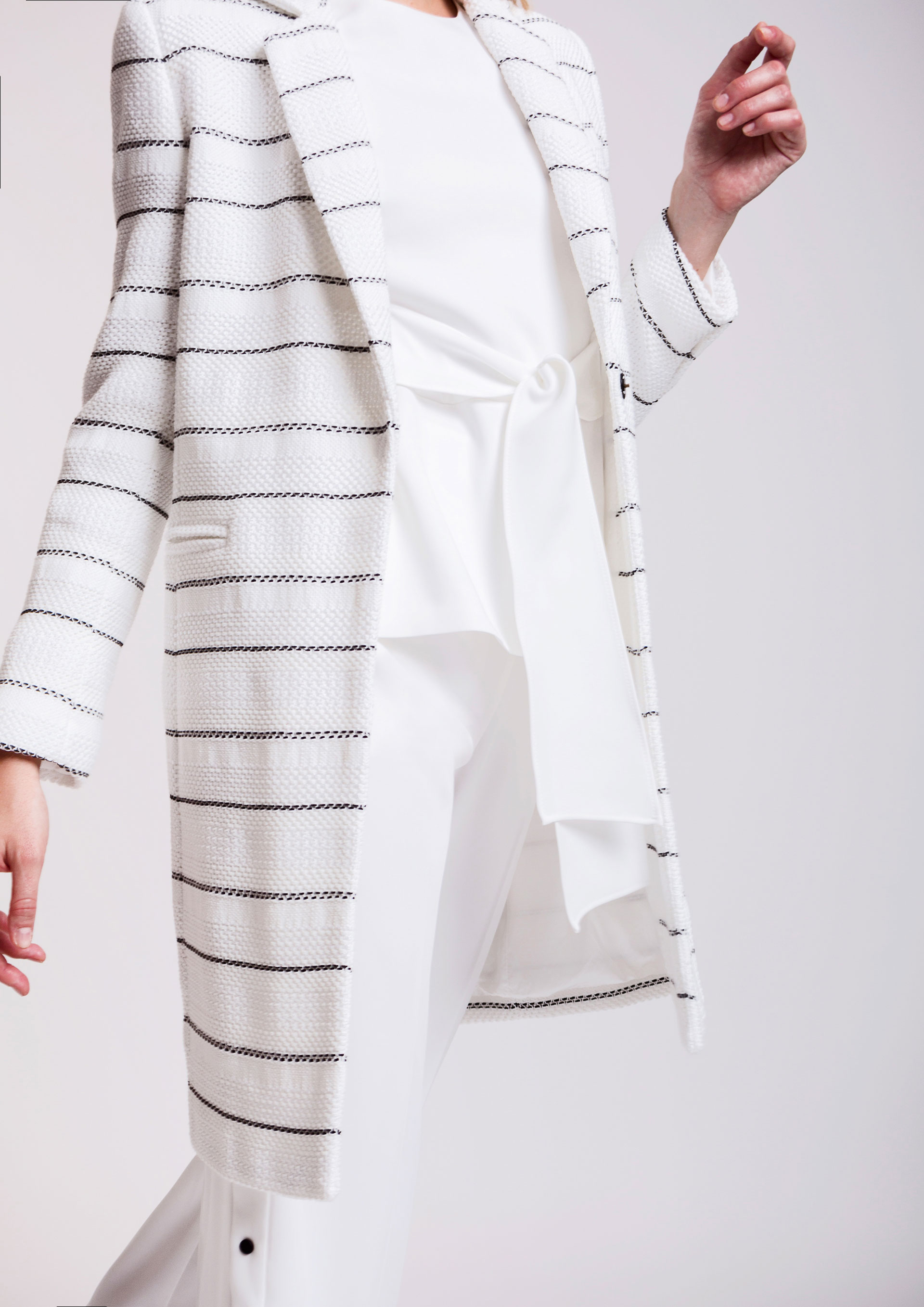 Black and white striped jacket