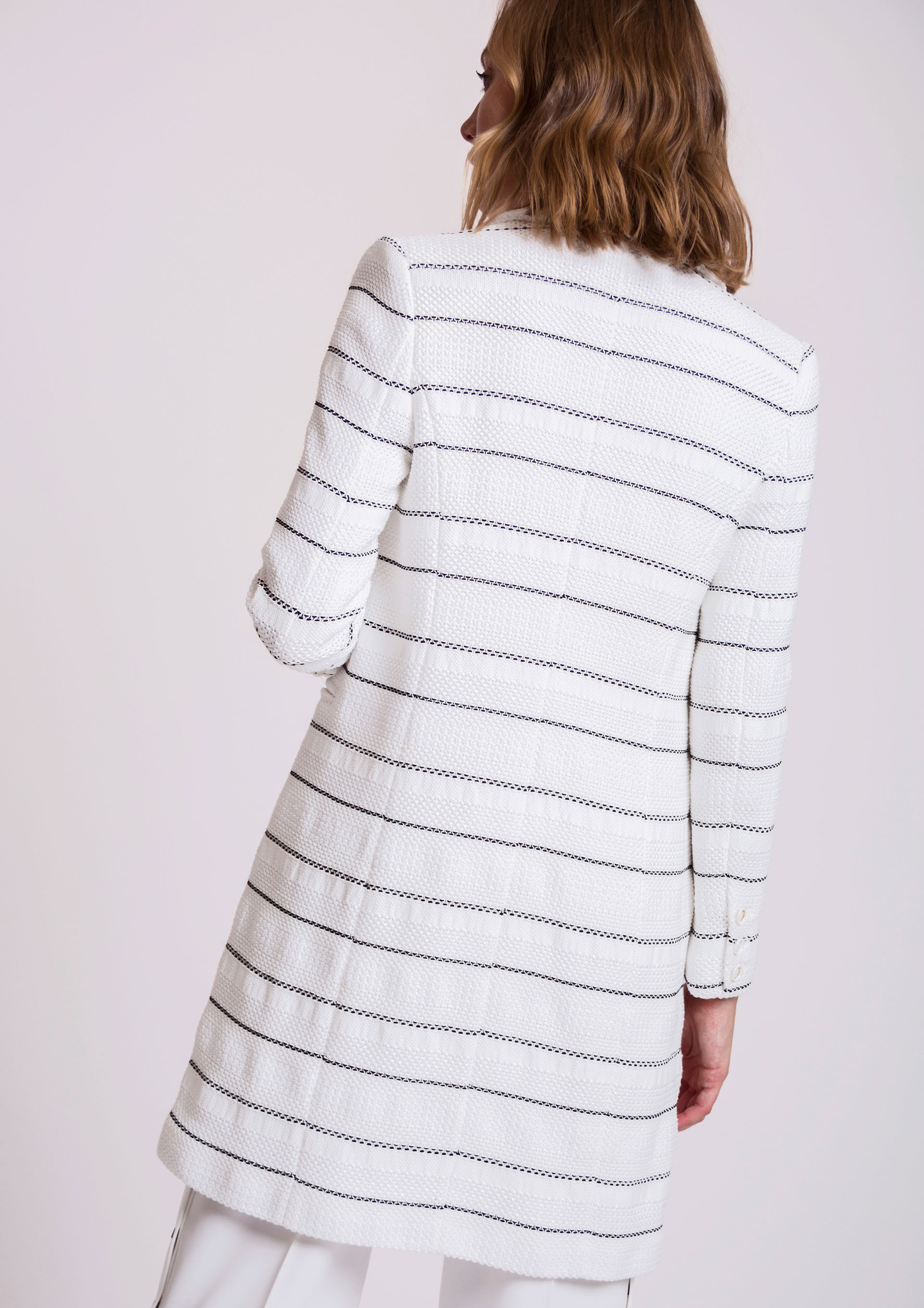 Black and white striped jacket