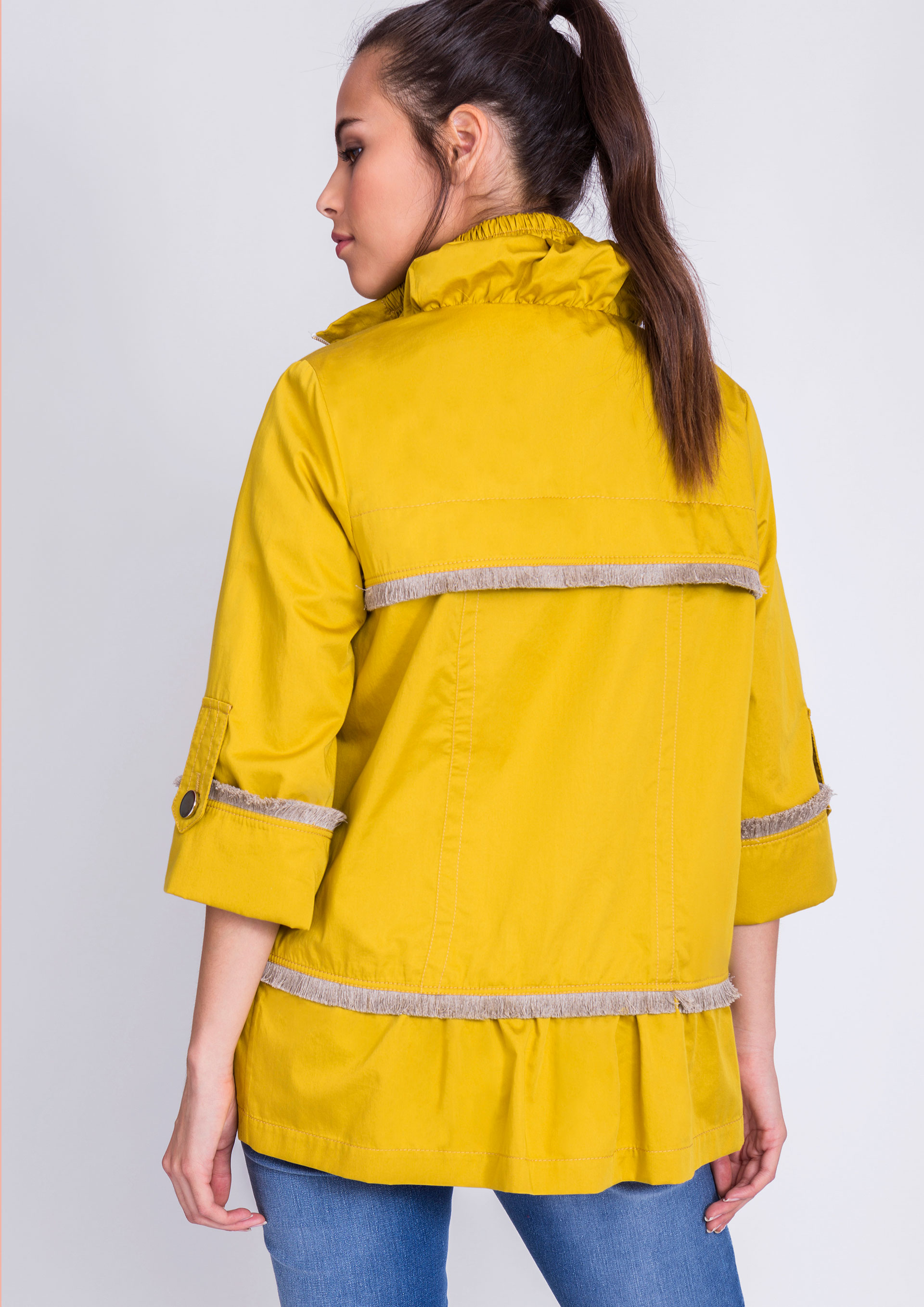 Yellow cotton parka