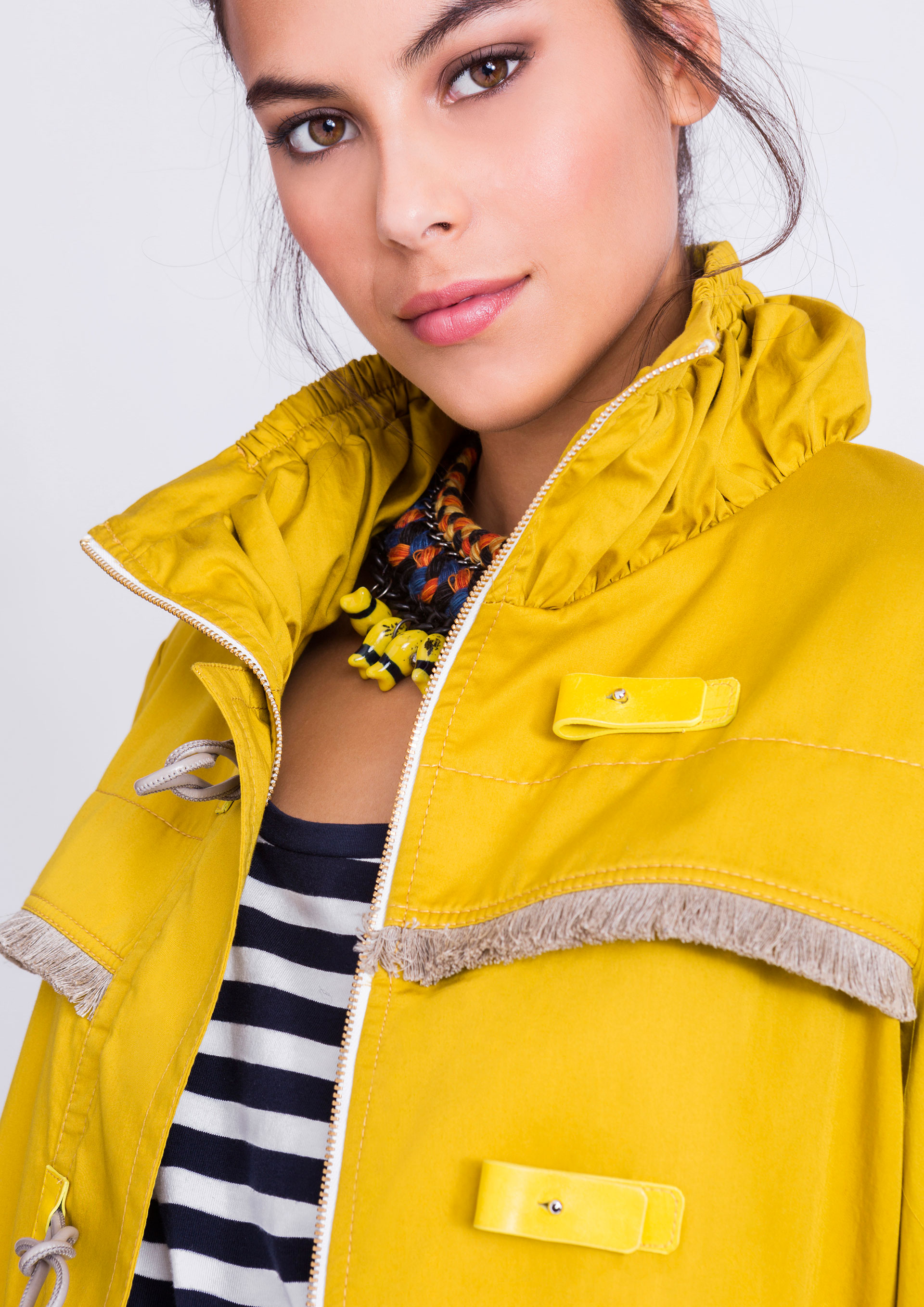Yellow cotton parka