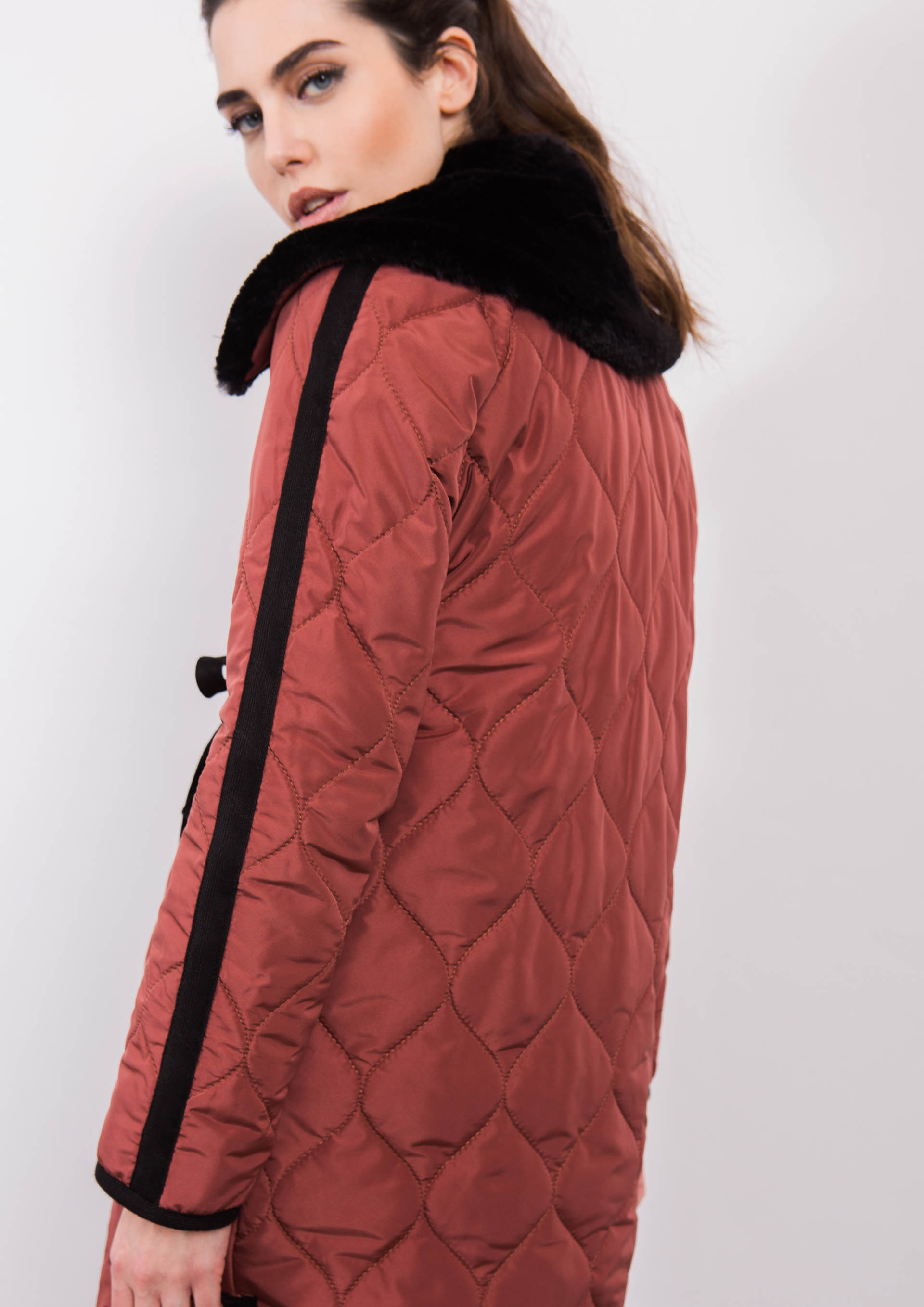 Quilted combined parka