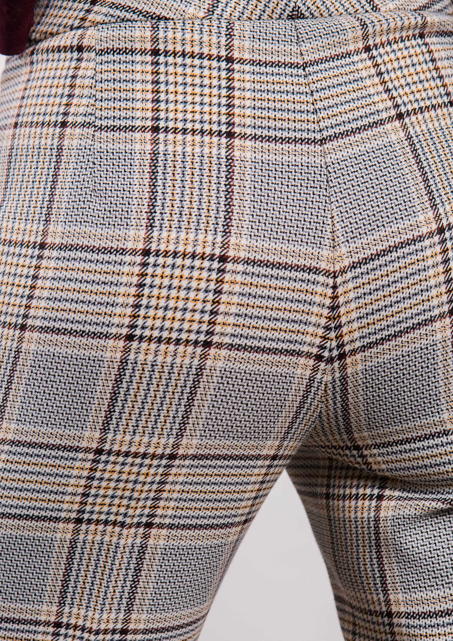 Straight Prince of Wales check trousers