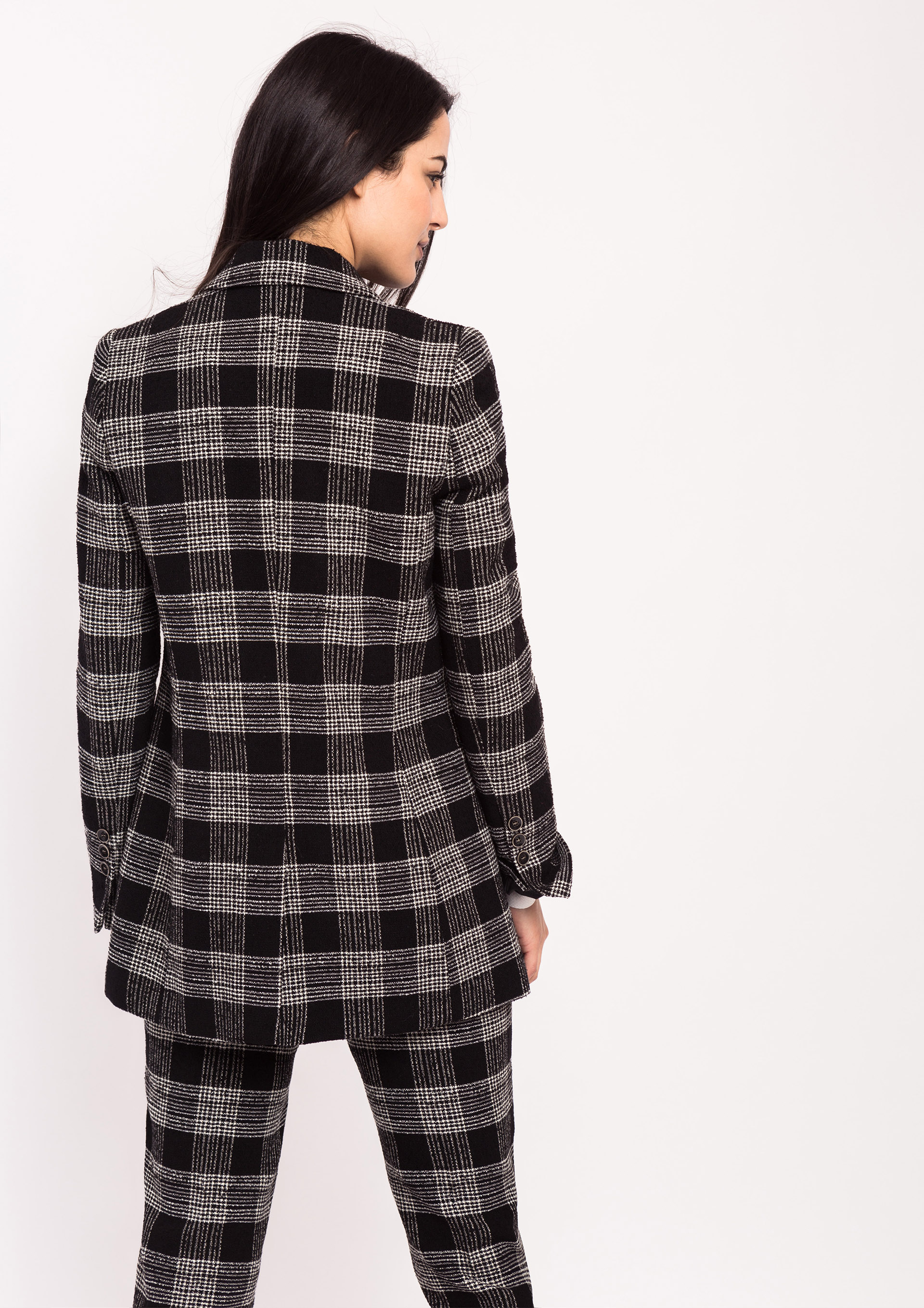 black blazers with white tick