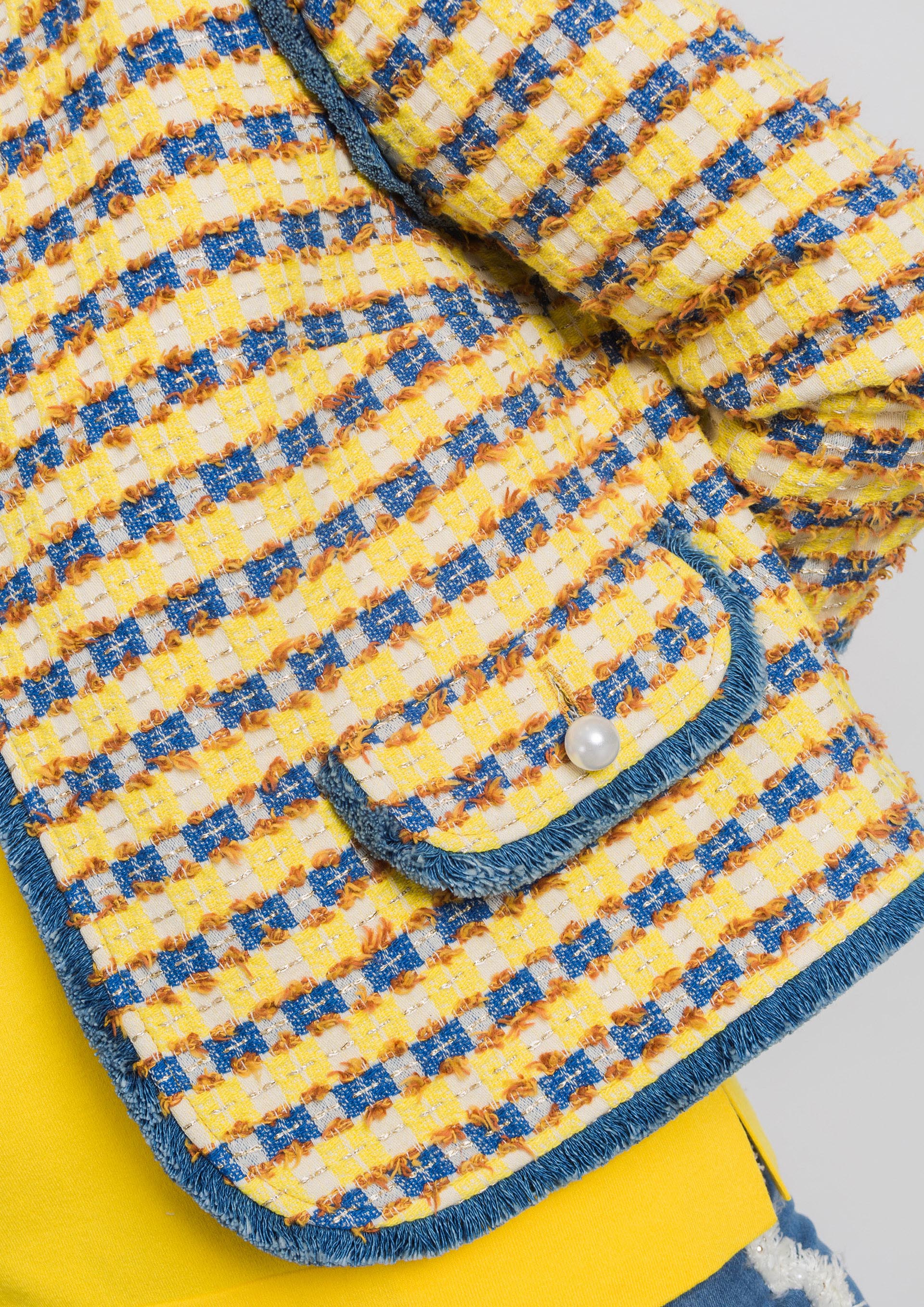 Yellow tweed jacket