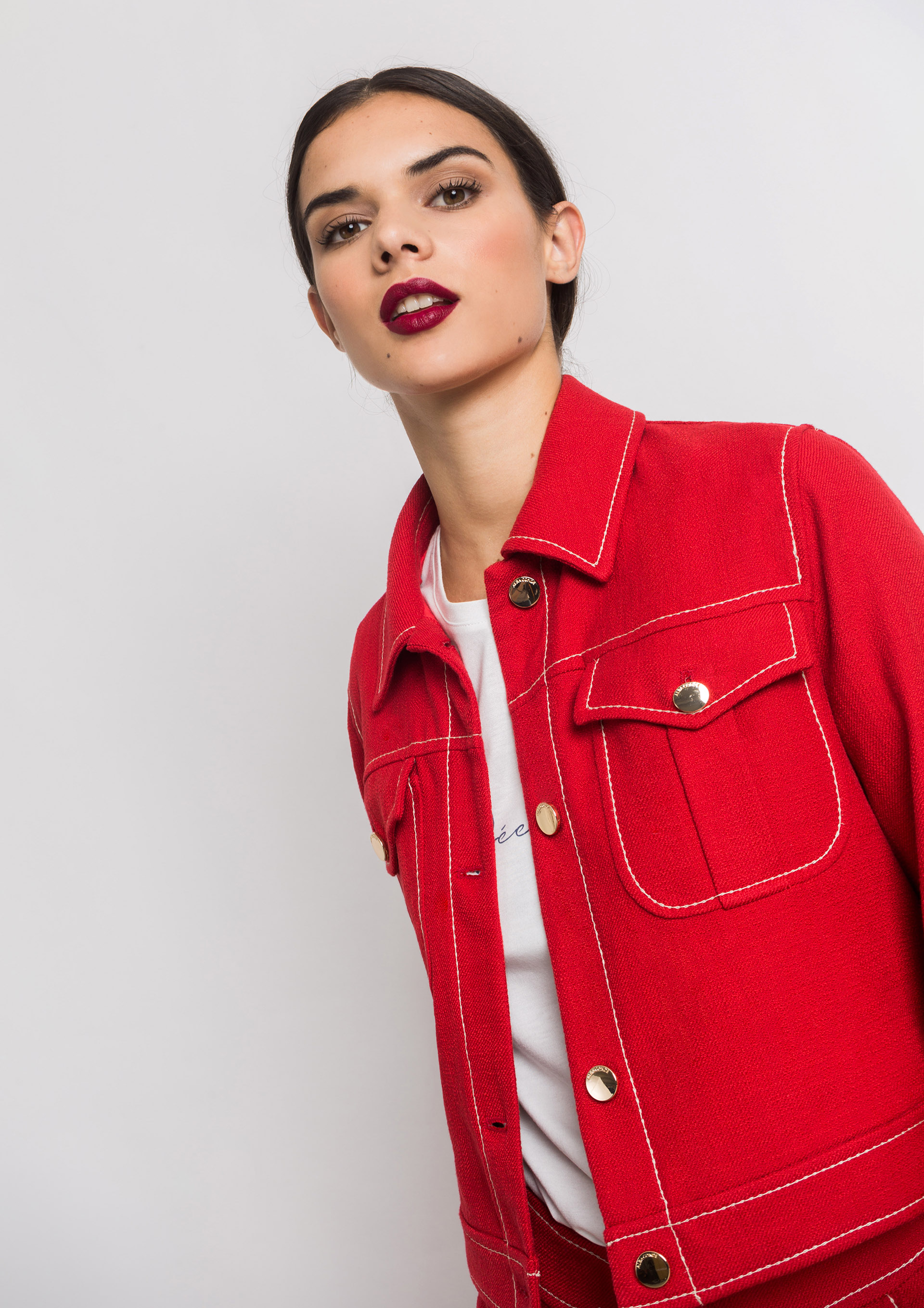 Short red jacket