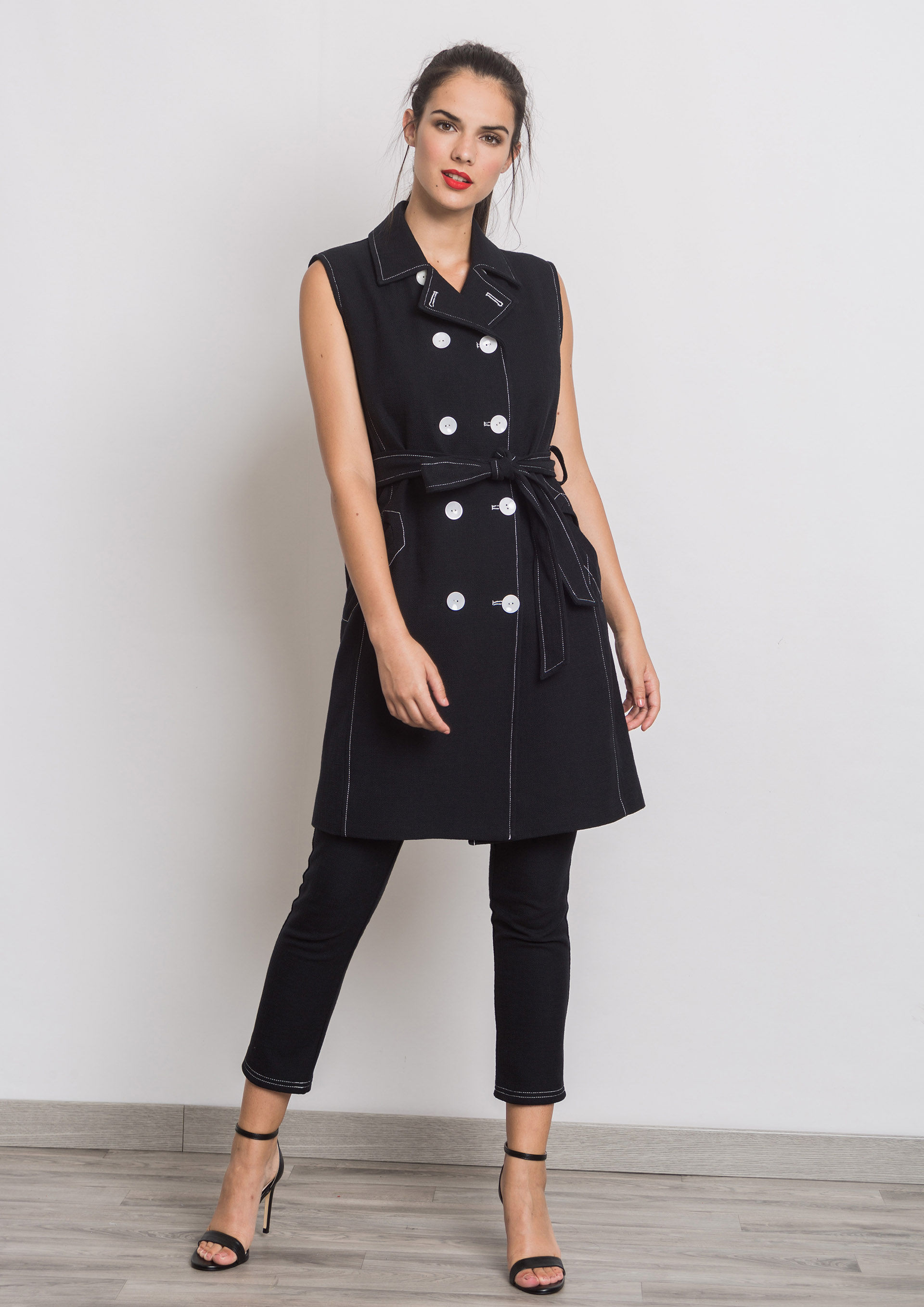 Long black waistcoat