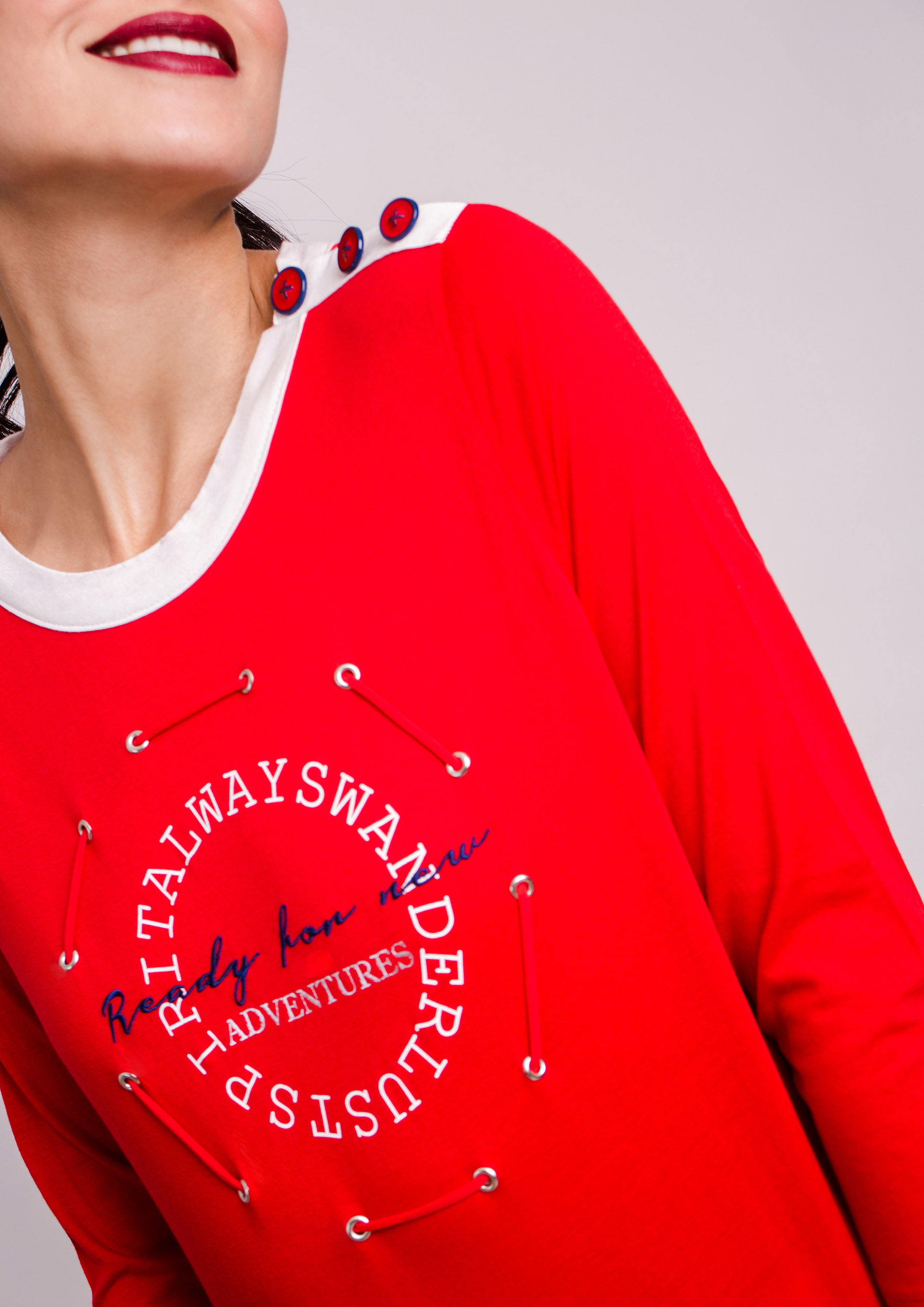 Red long sleeve T-shirt
