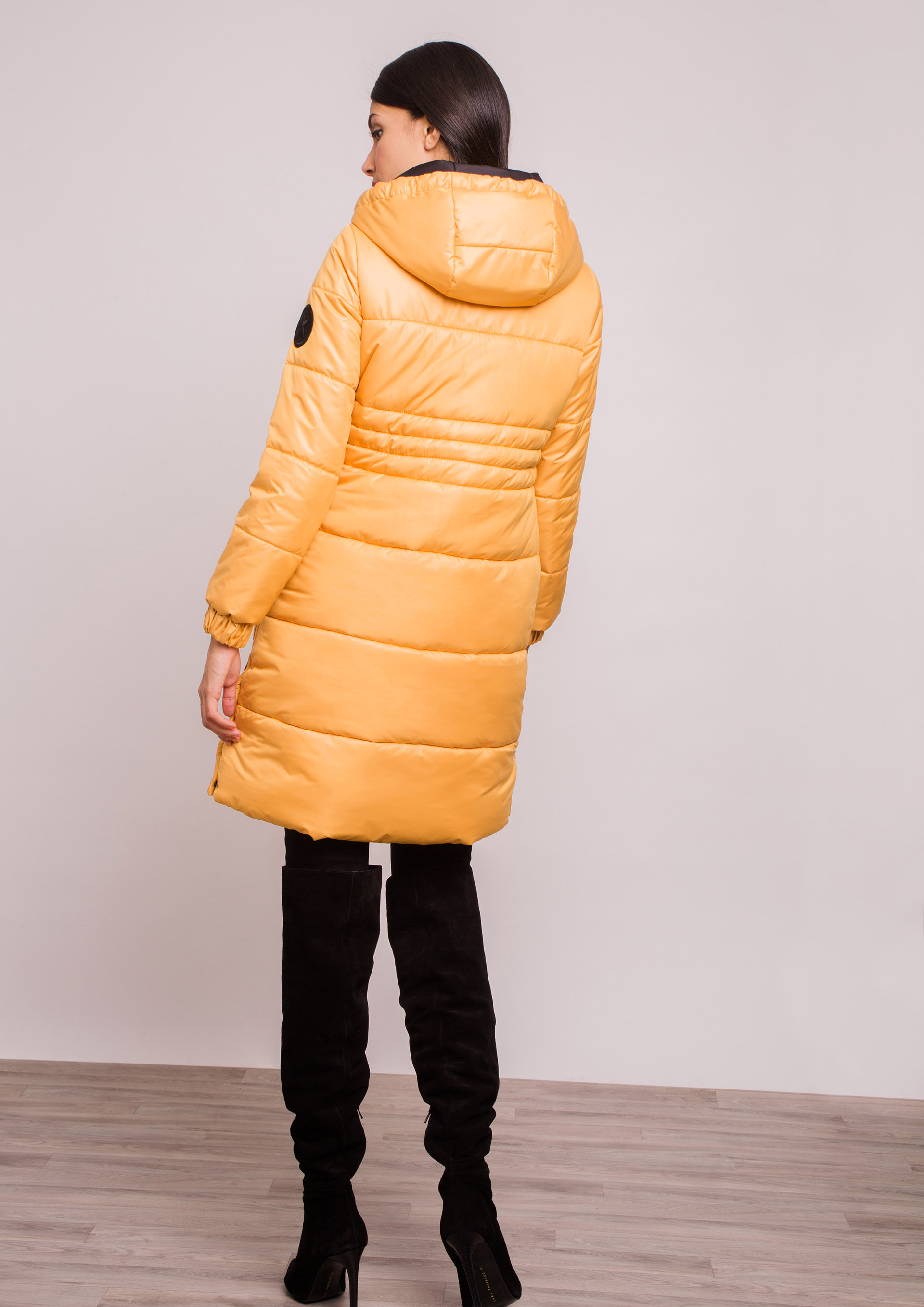 Long yellow parka.