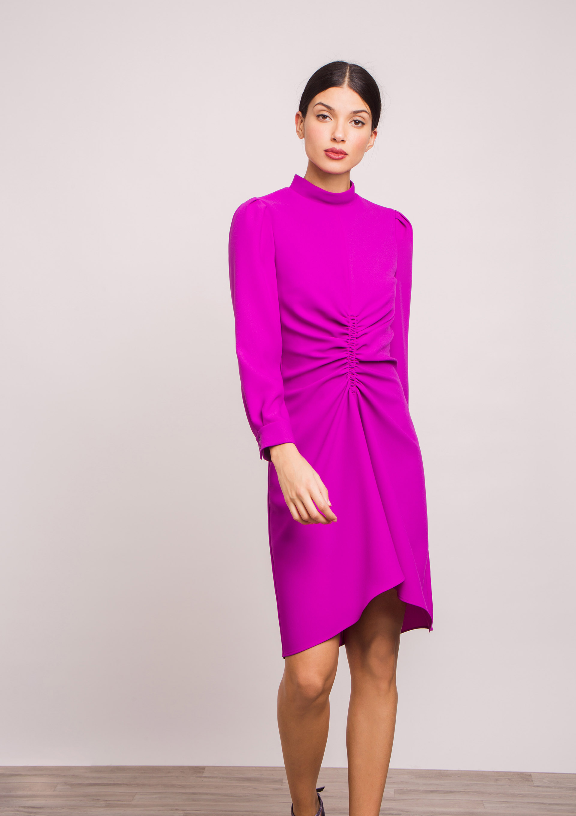 Violet dress.