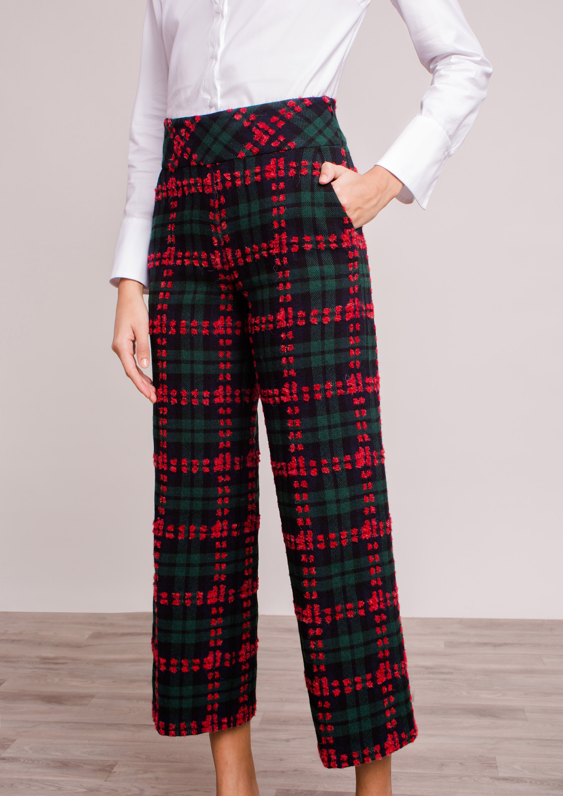 checked culottes