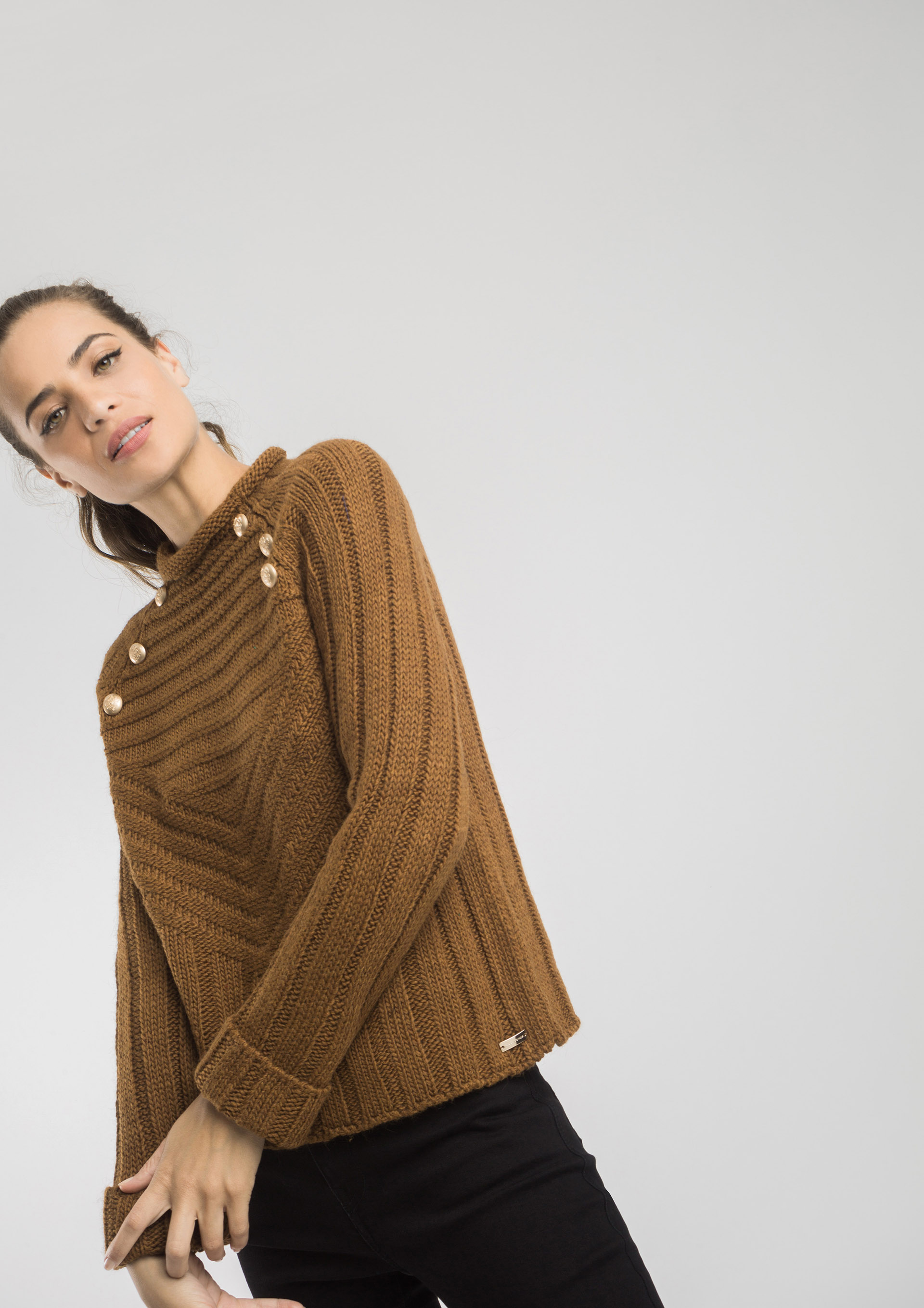 Brown knit sweater