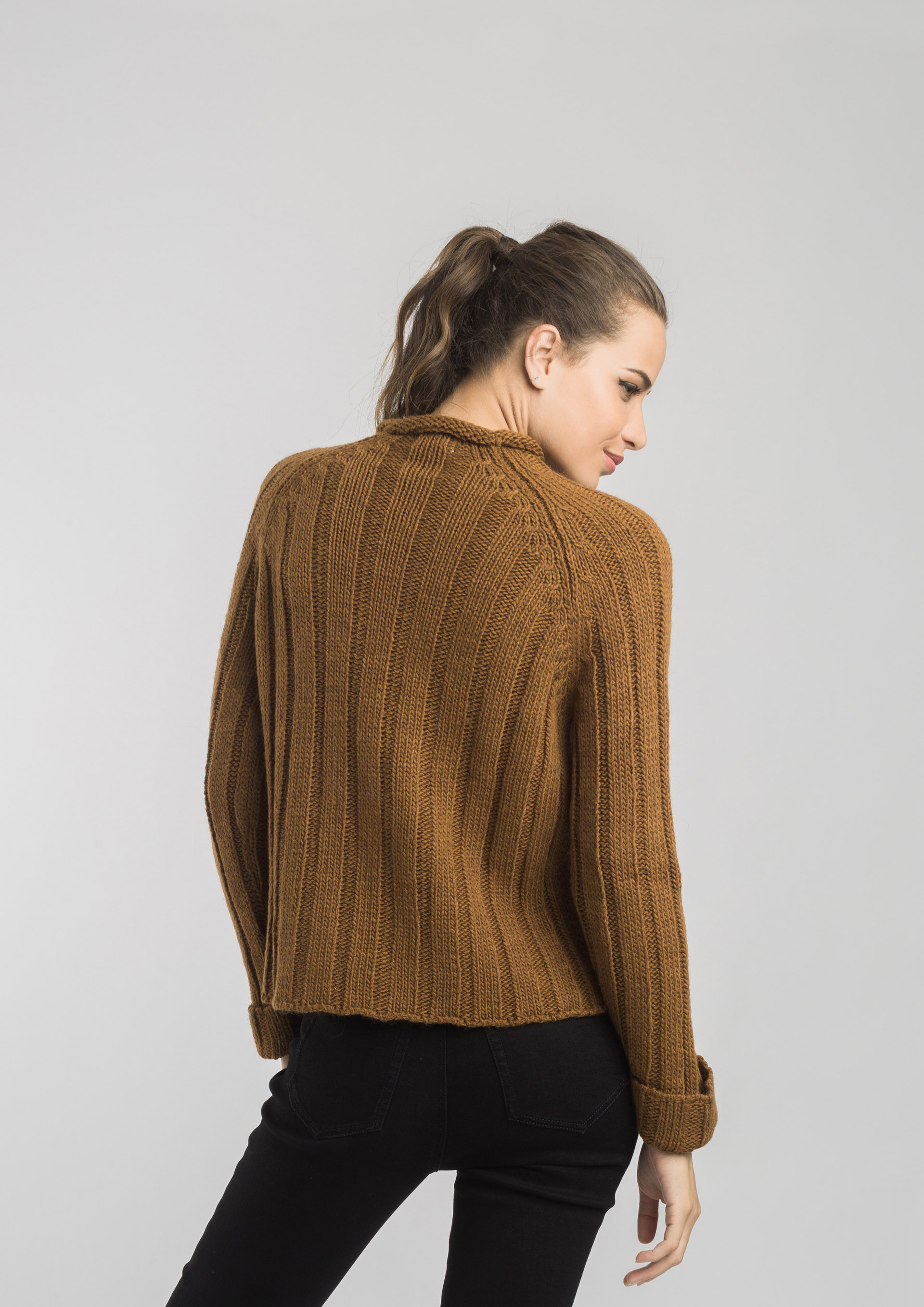 Brown knit sweater
