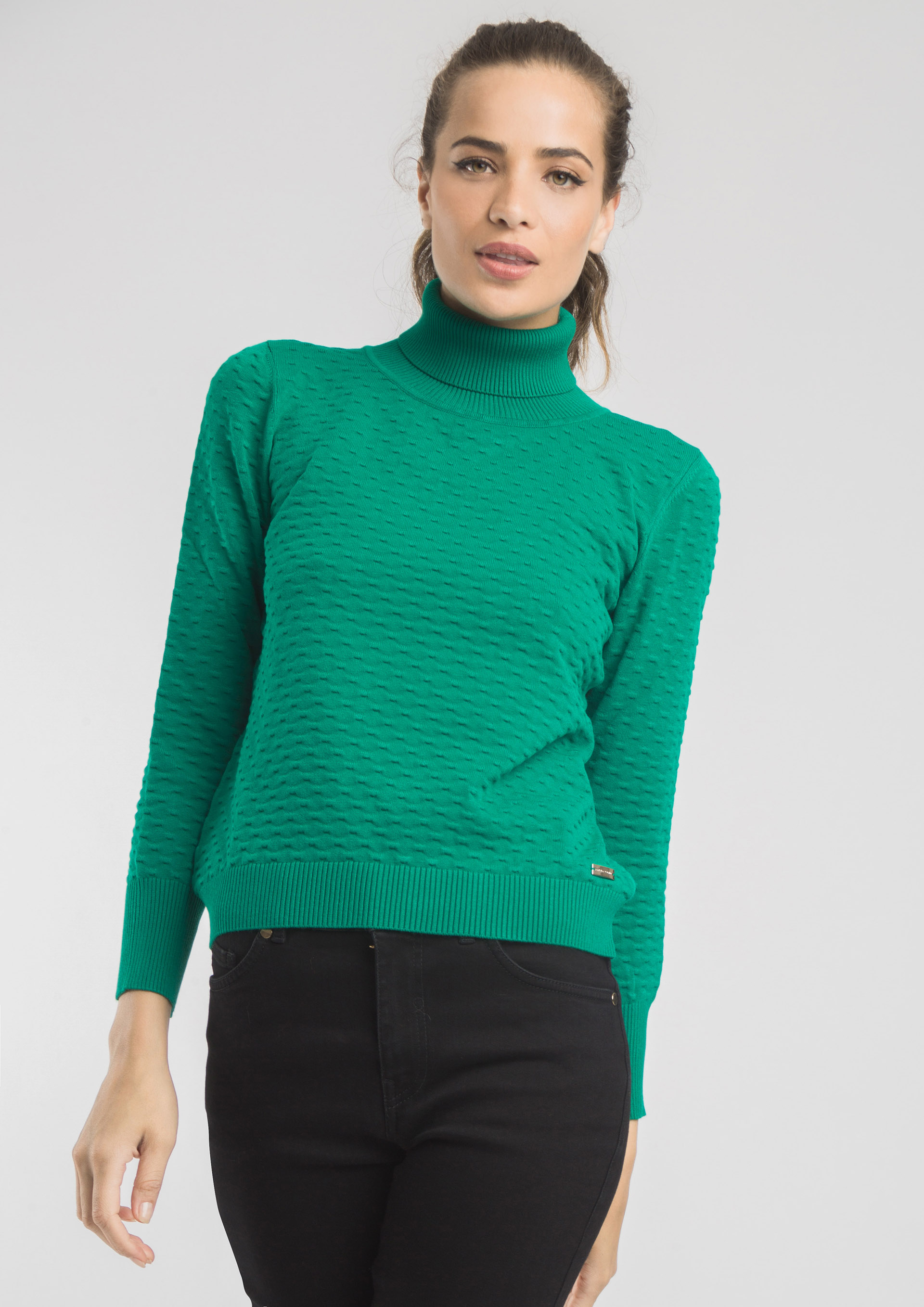 Green knit sweater