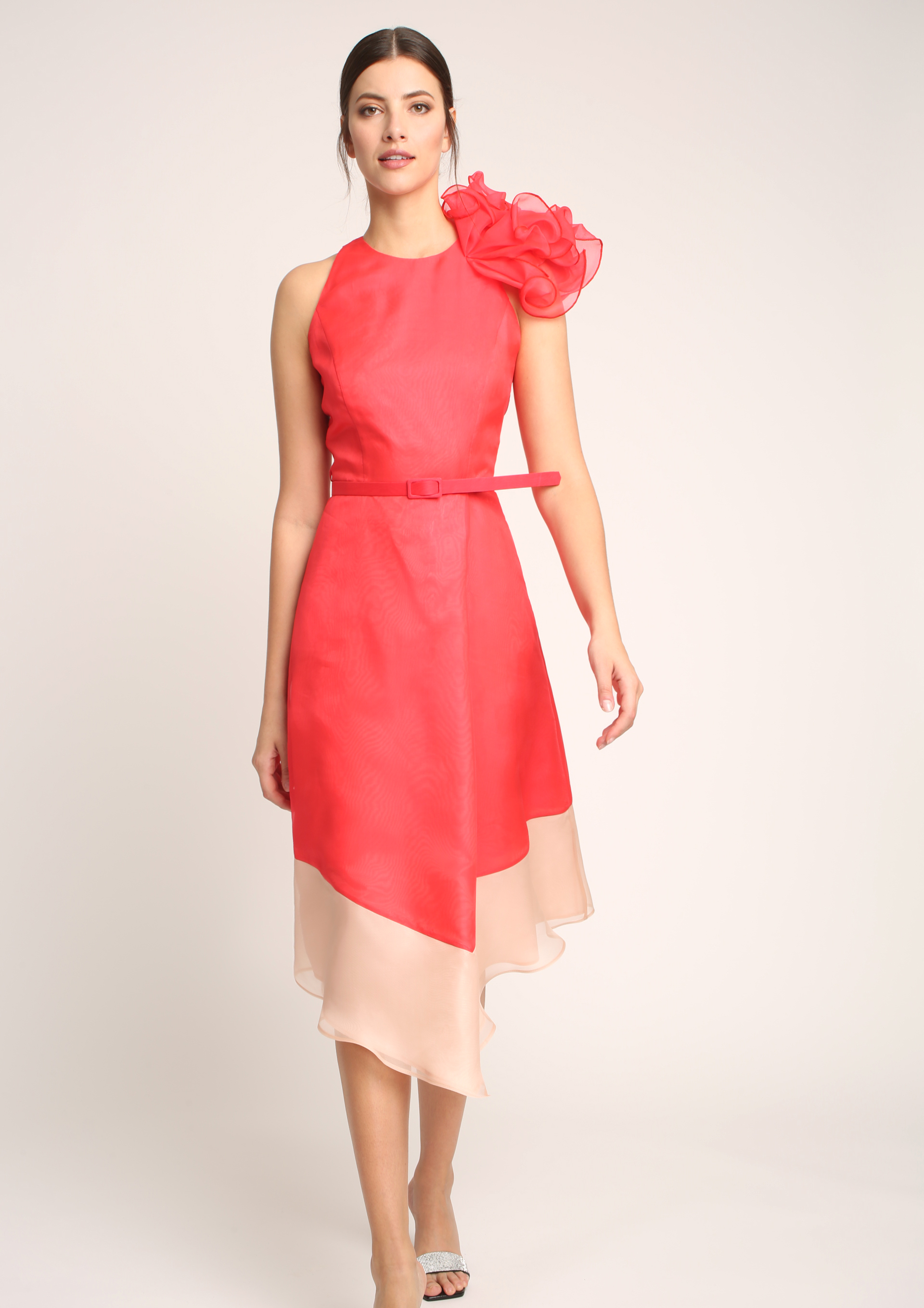 Cocktail dress in coral