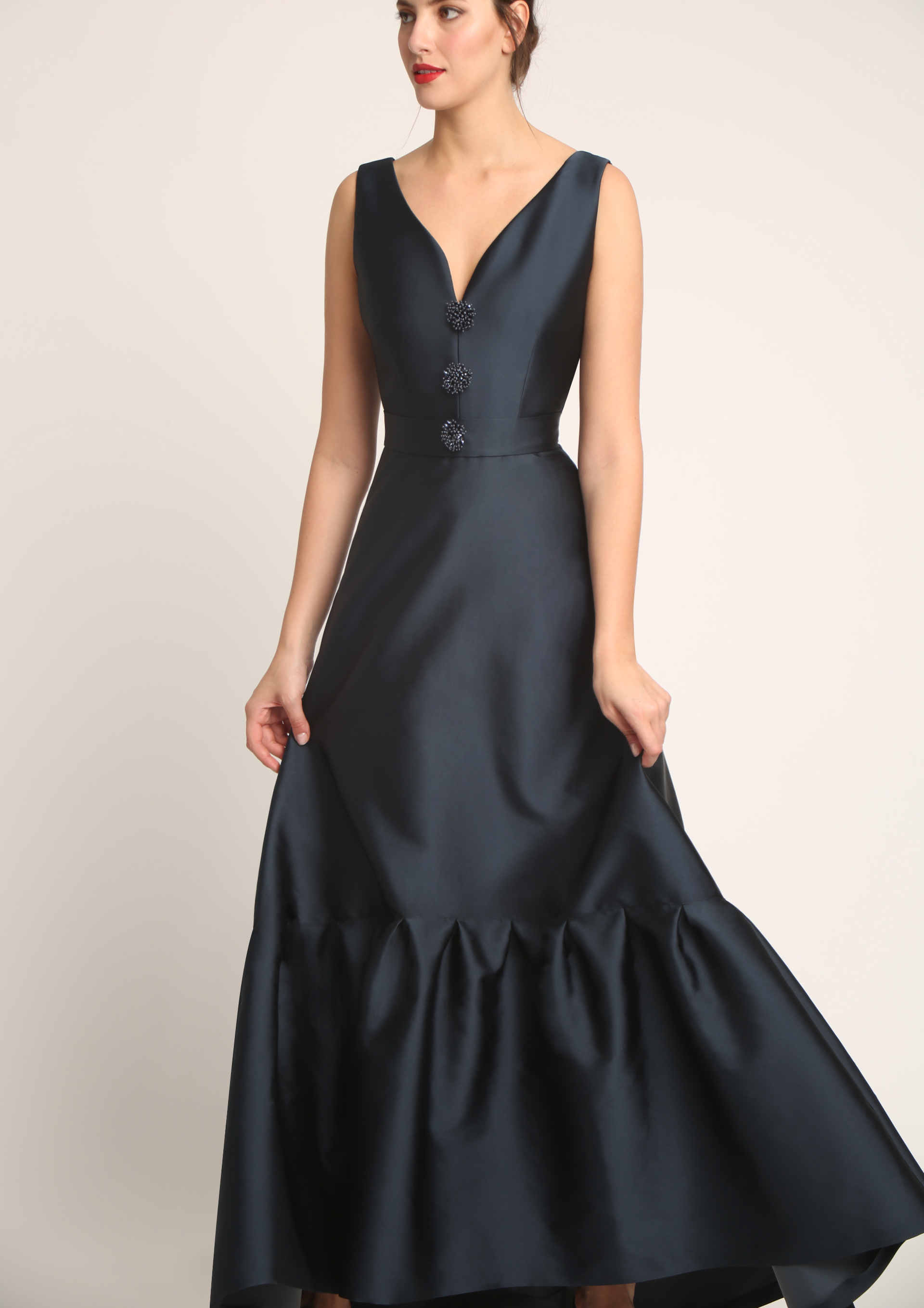 Long navy dress