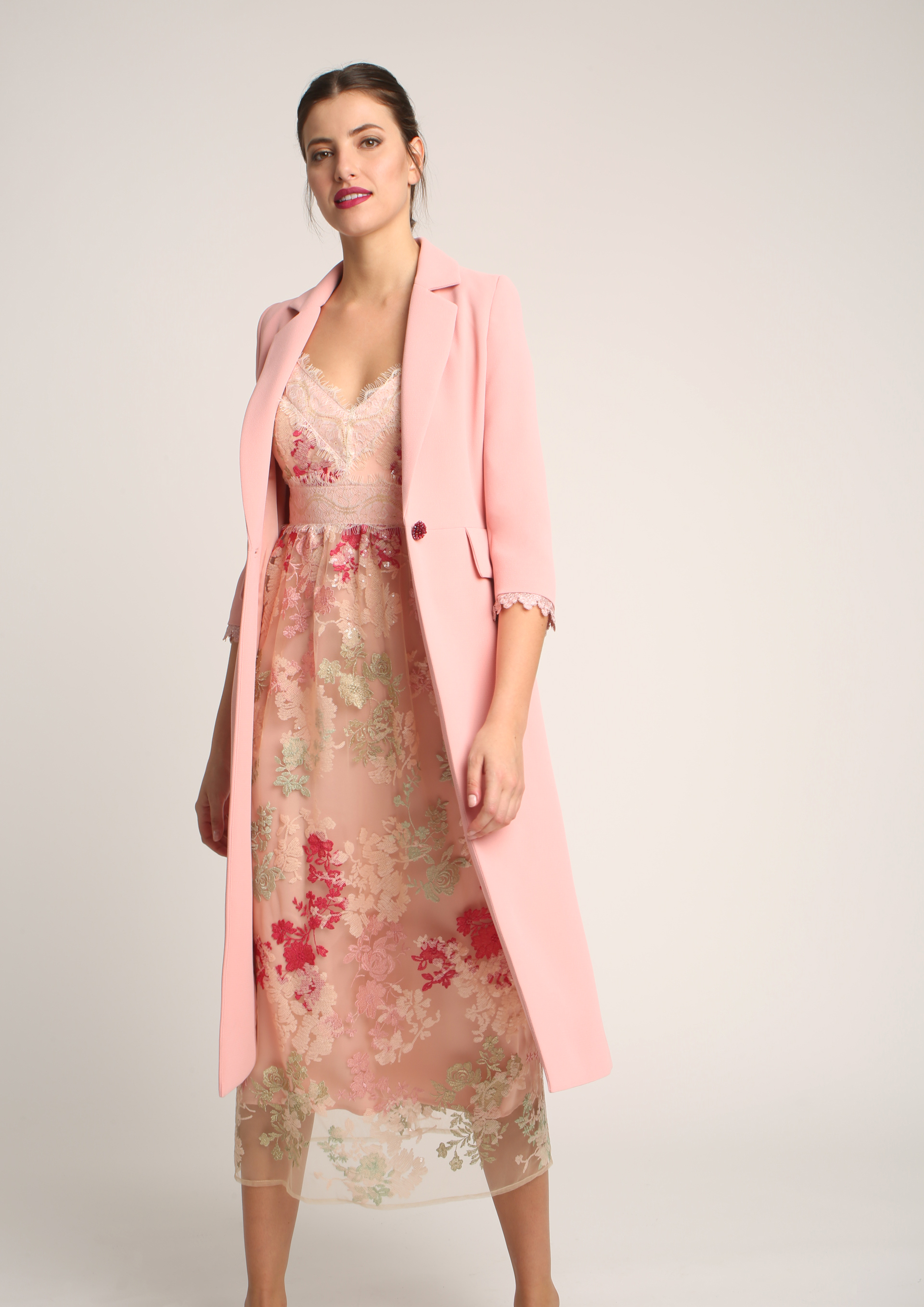 Long pink jacket