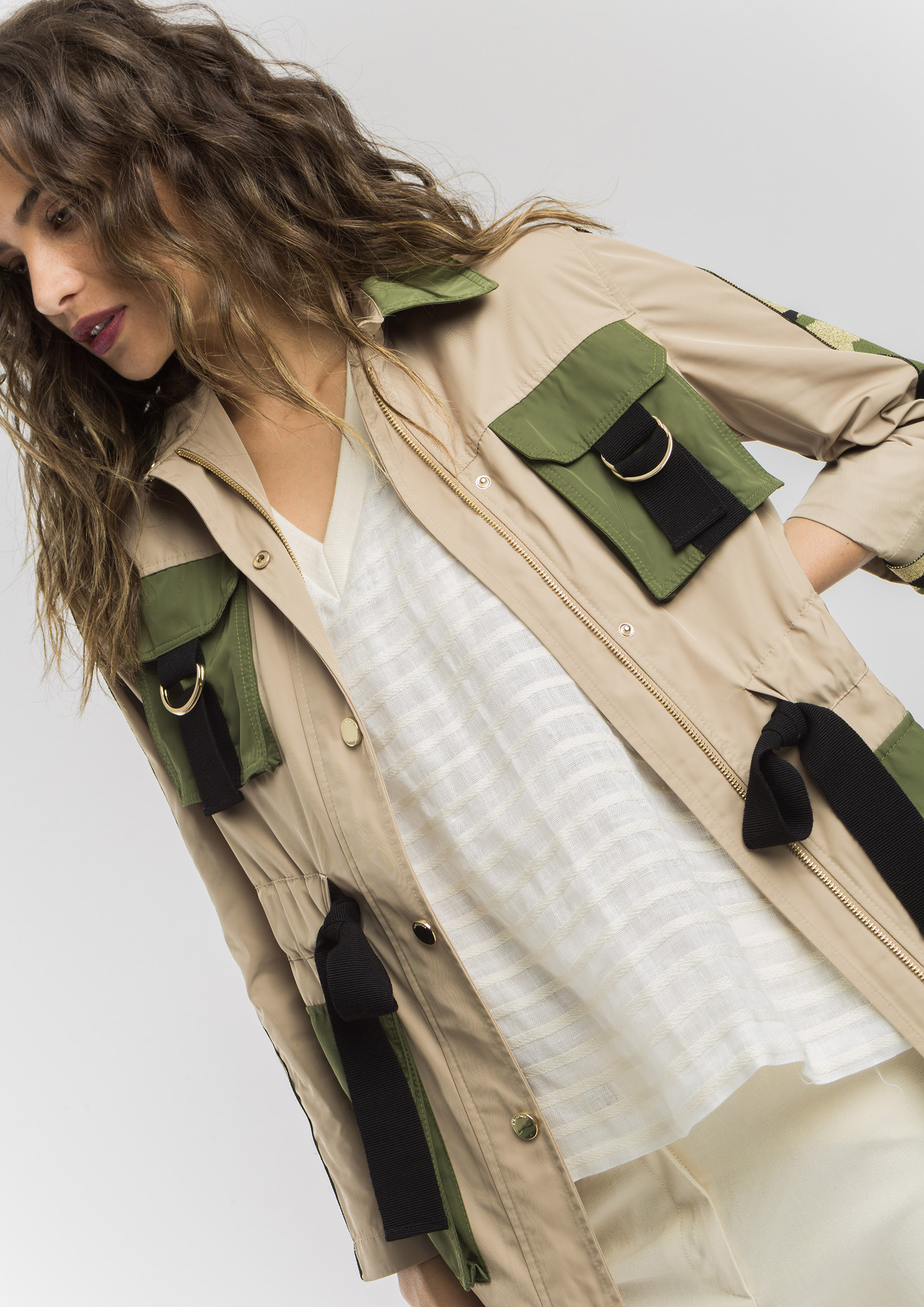 Beige military jacket