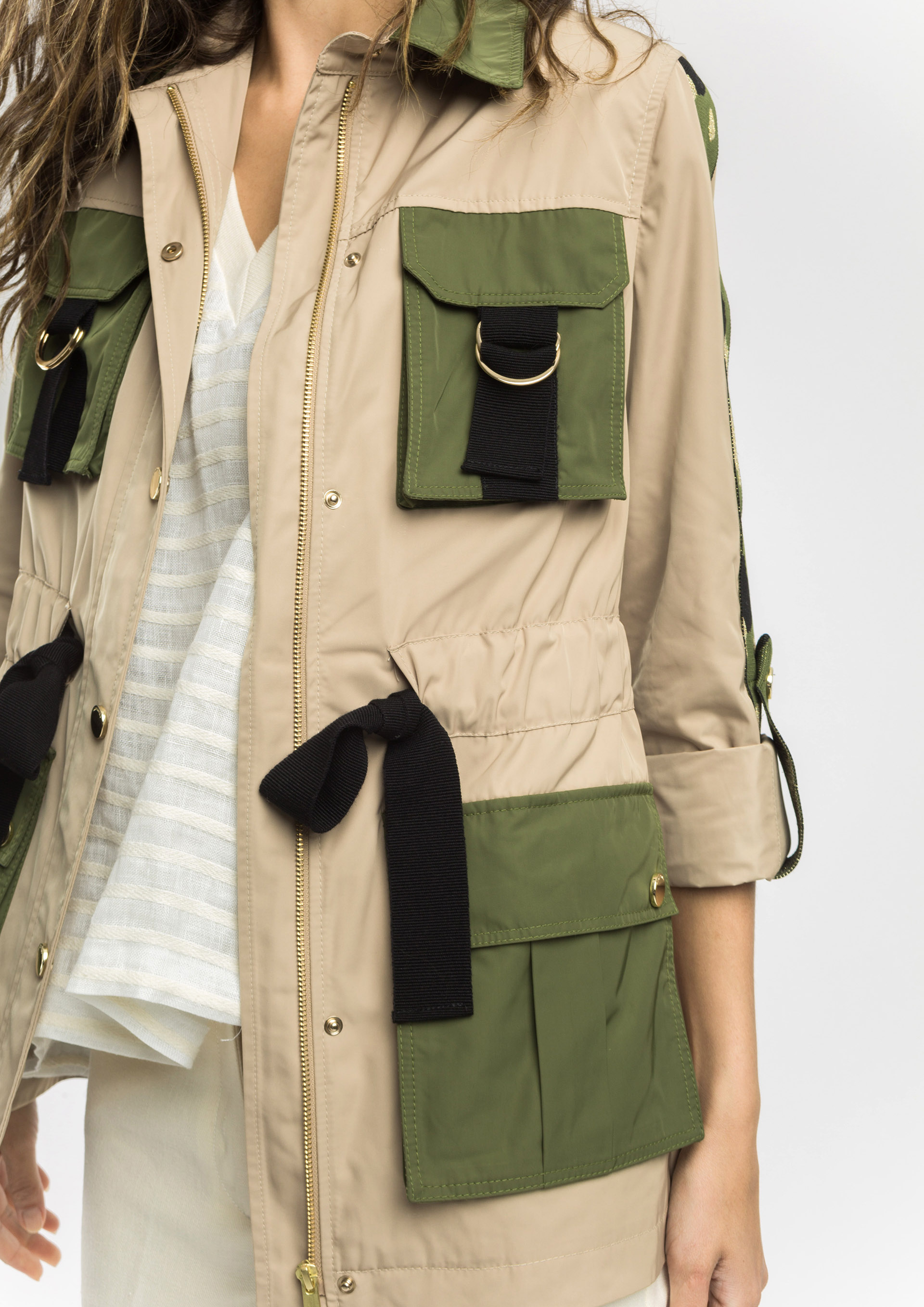 Beige military jacket