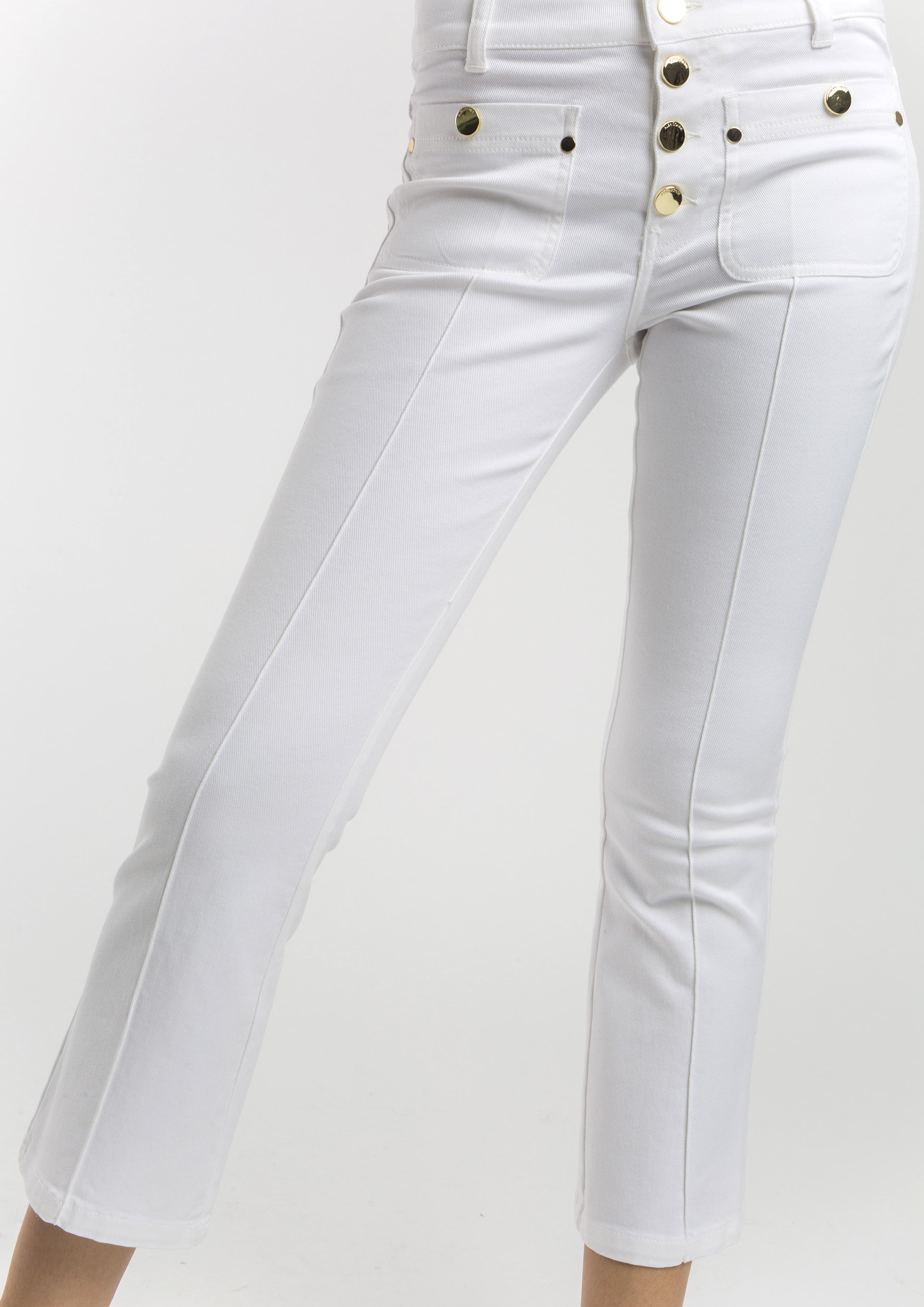 White anklelength trousers