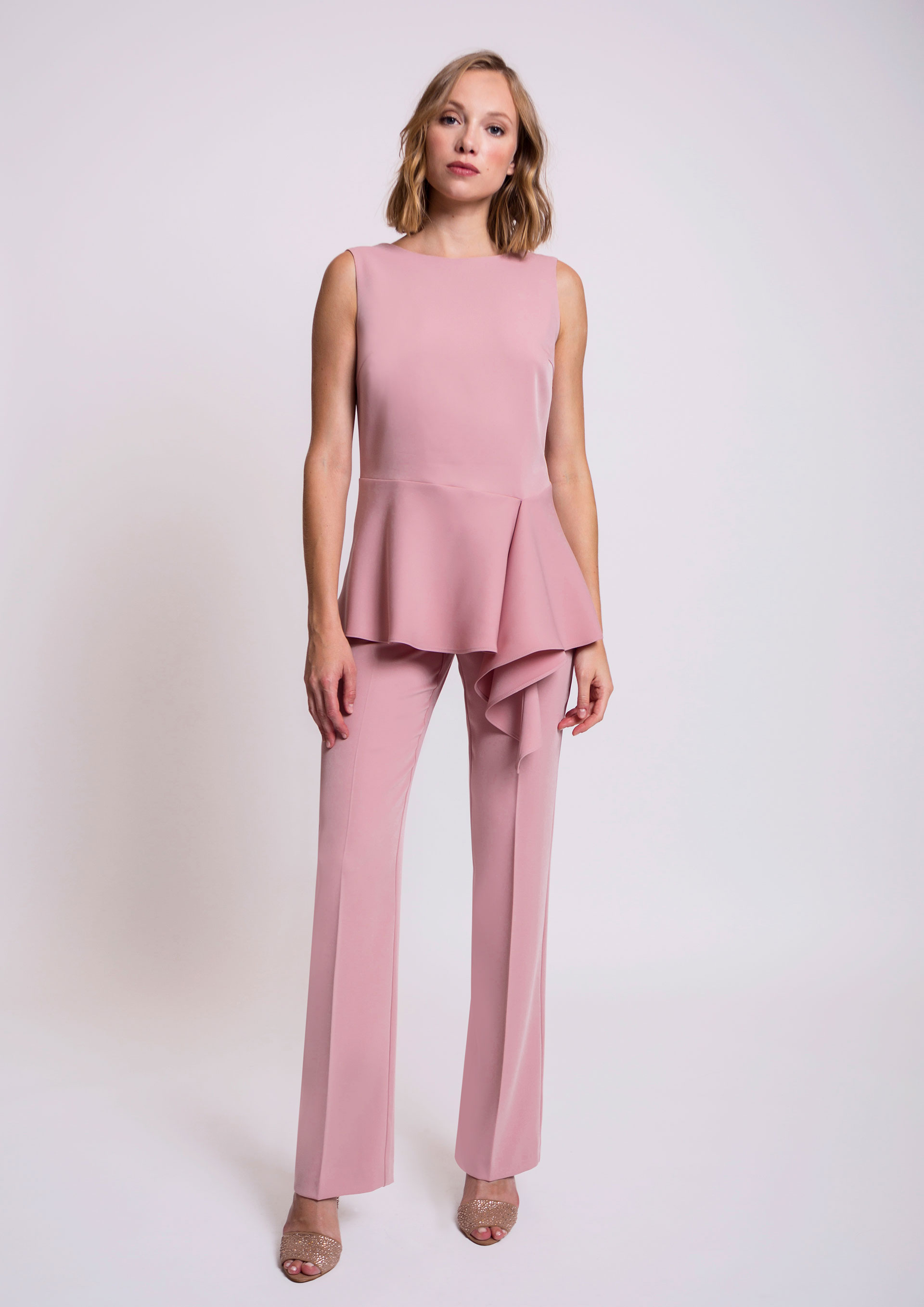 Pale pink trousers