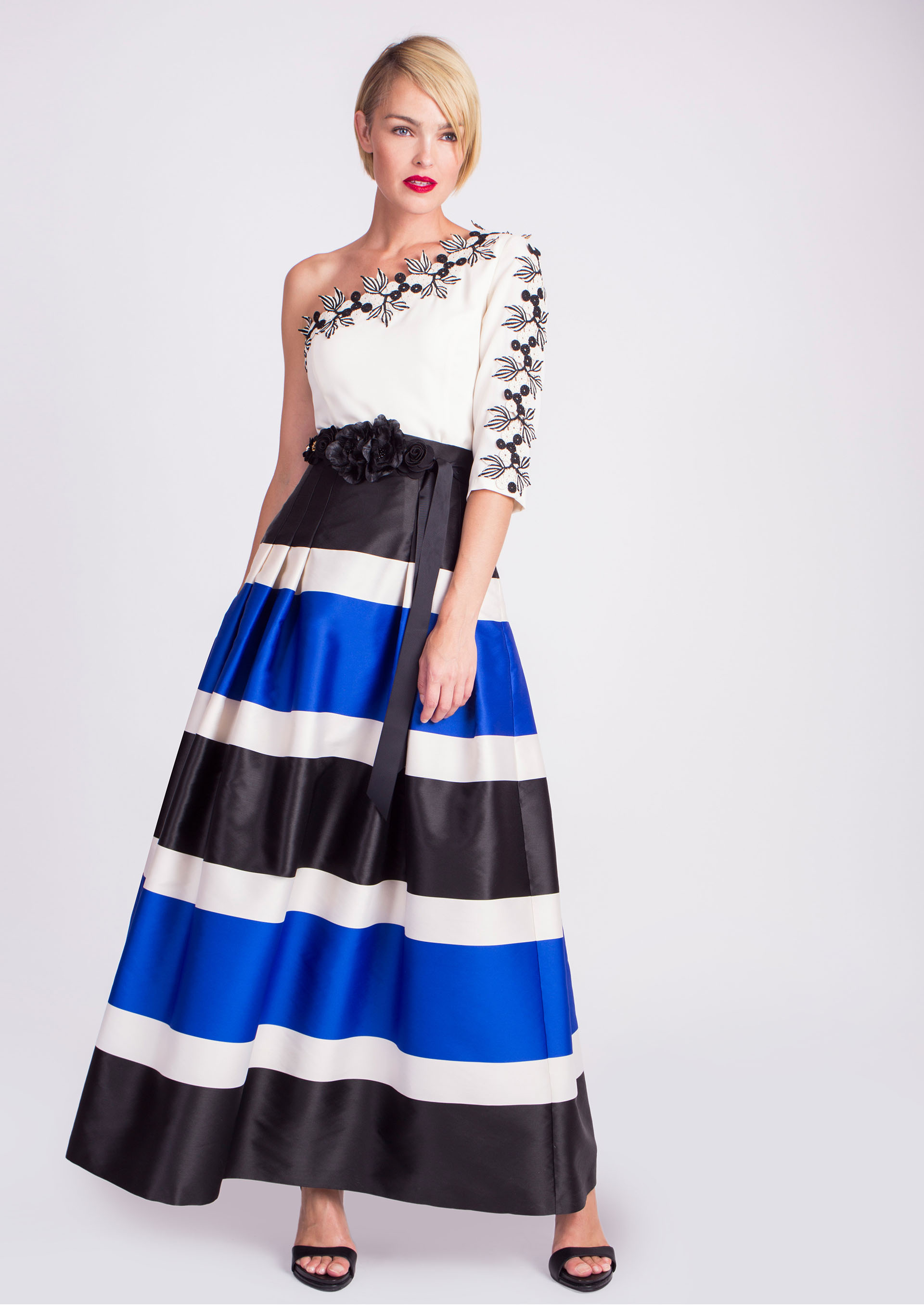 Striped special occasion skirt