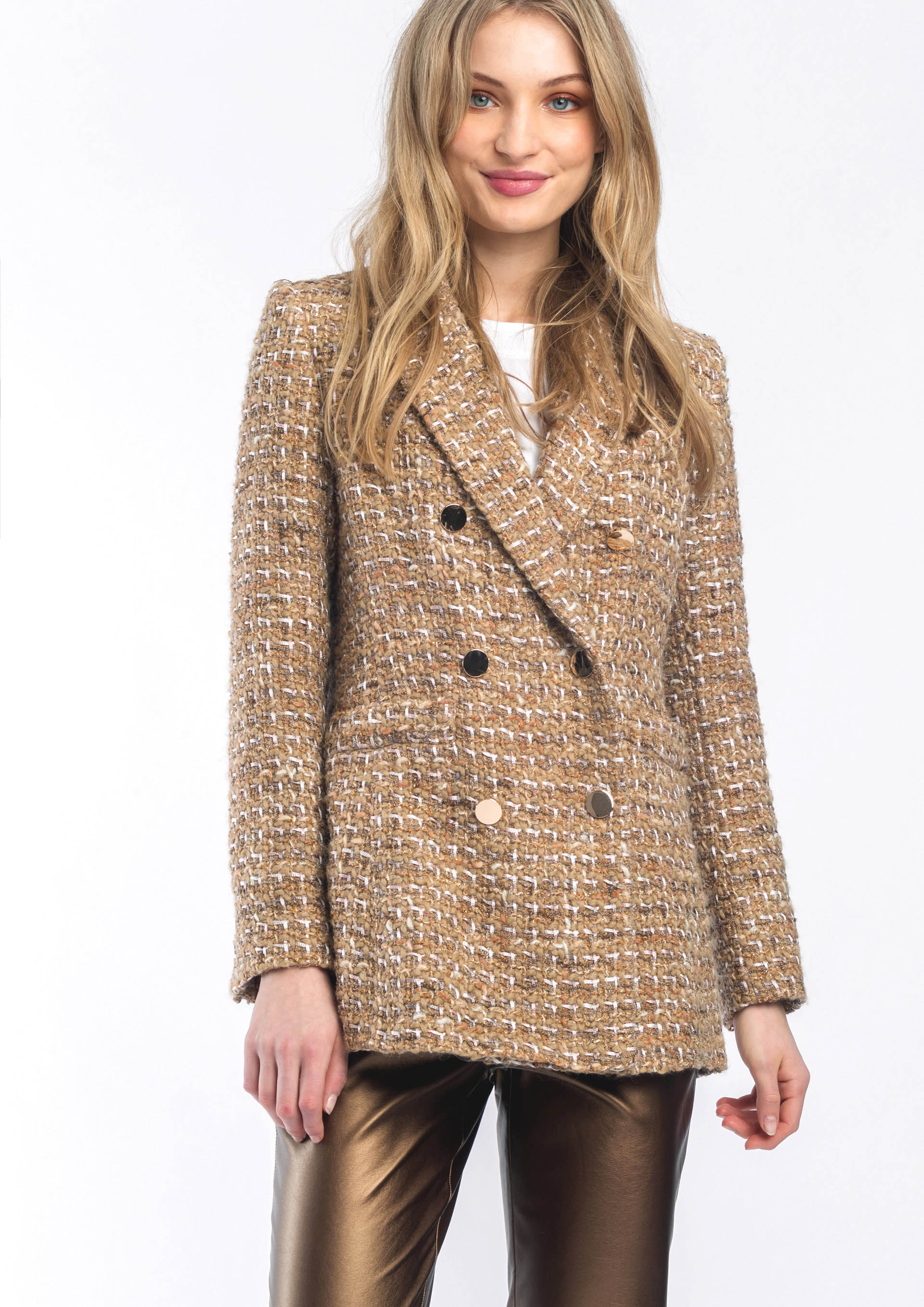 Camel tweed blazer 2025